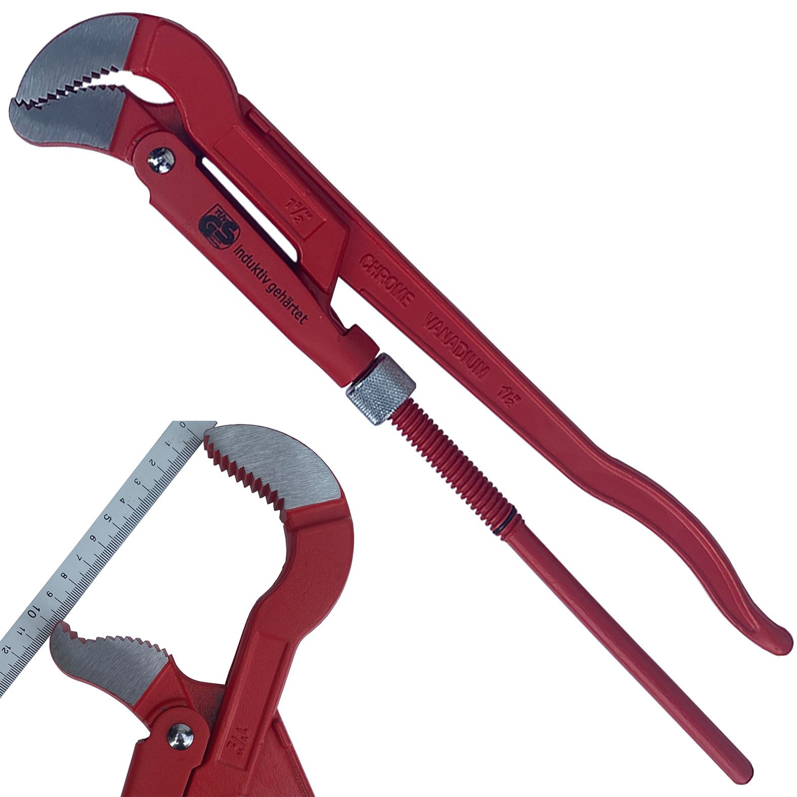 ECI Tools Zangenset Rohrzangenset, S-Maul, 3-tlg, 1" 1,5" 2" Zoll