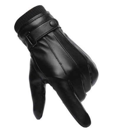 FIDDY Lederhandschuhe Winterhandschuhe, warme und verdickte winddichte Handschuhe, (Fahren im Freien und Camping für Männer und Frauen) rutschfeste Touchscreen-Handschuhe