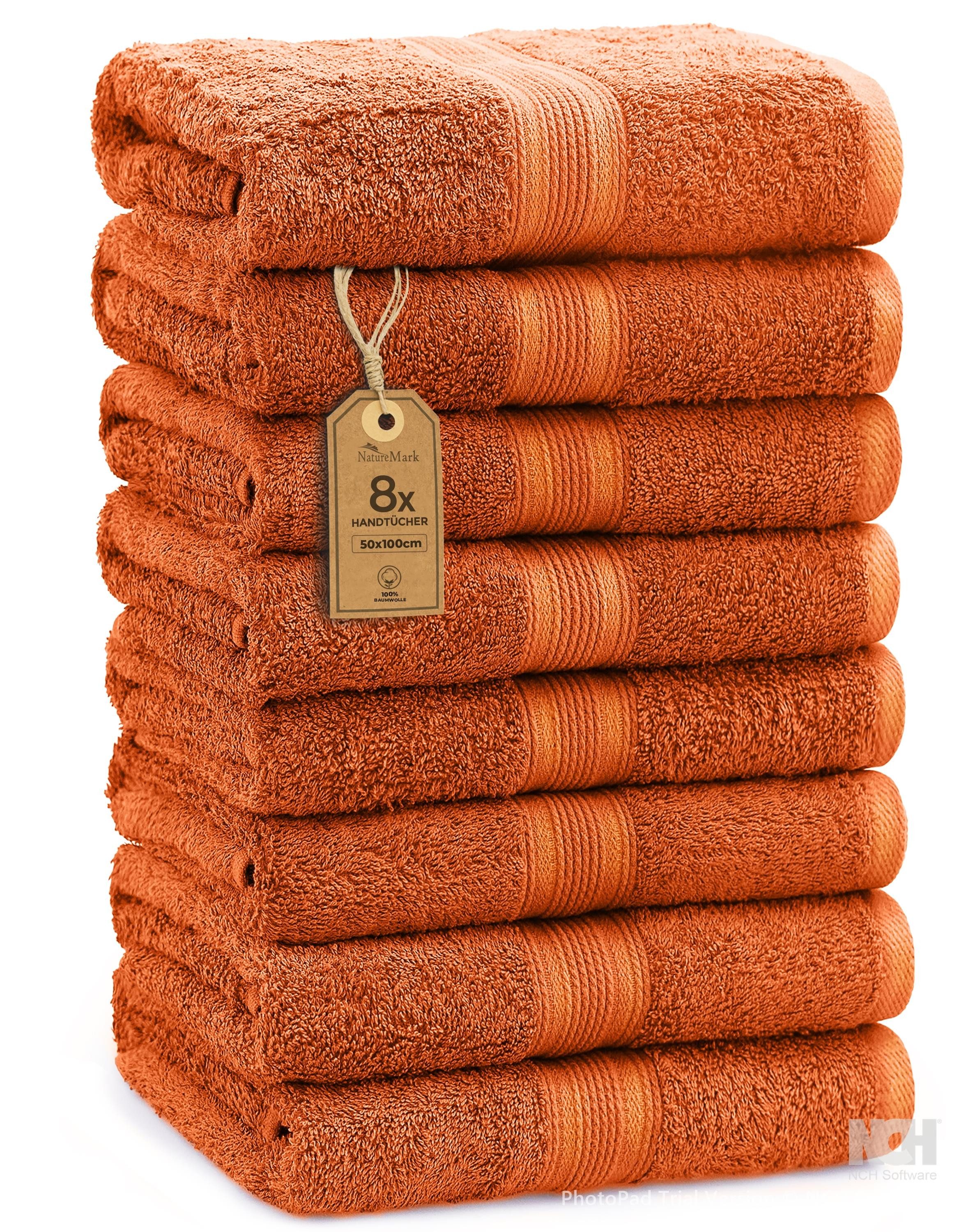 NatureMark Handtücher Handtuch 500gsm (8er-Set), 100% günstig online kaufen
