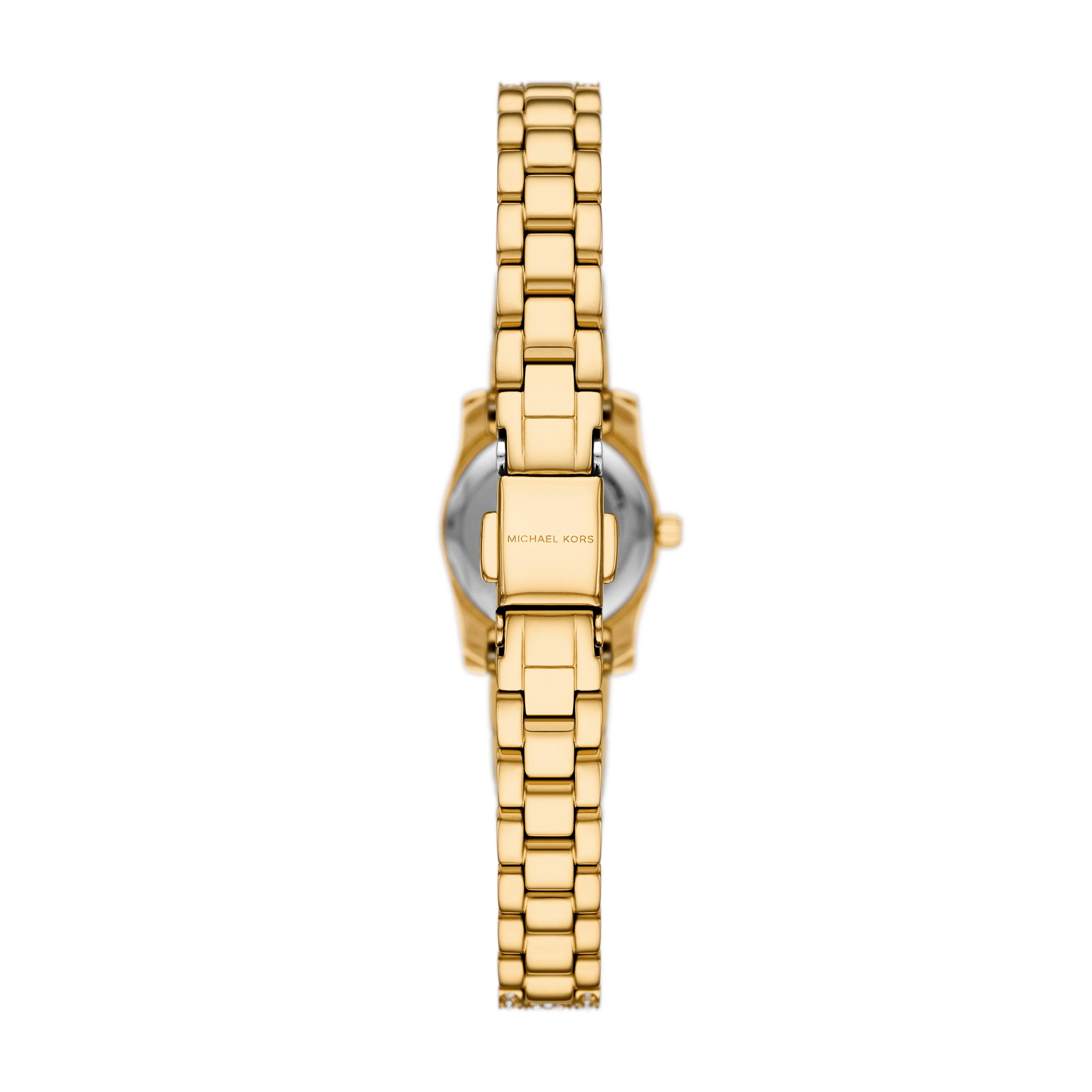 MICHAEL KORS Quarzuhr MICRO PETITE LEXINGTON MK4980, Armbanduhr, Damenuhr, Edelstahlarmband, analog, Glassteine
