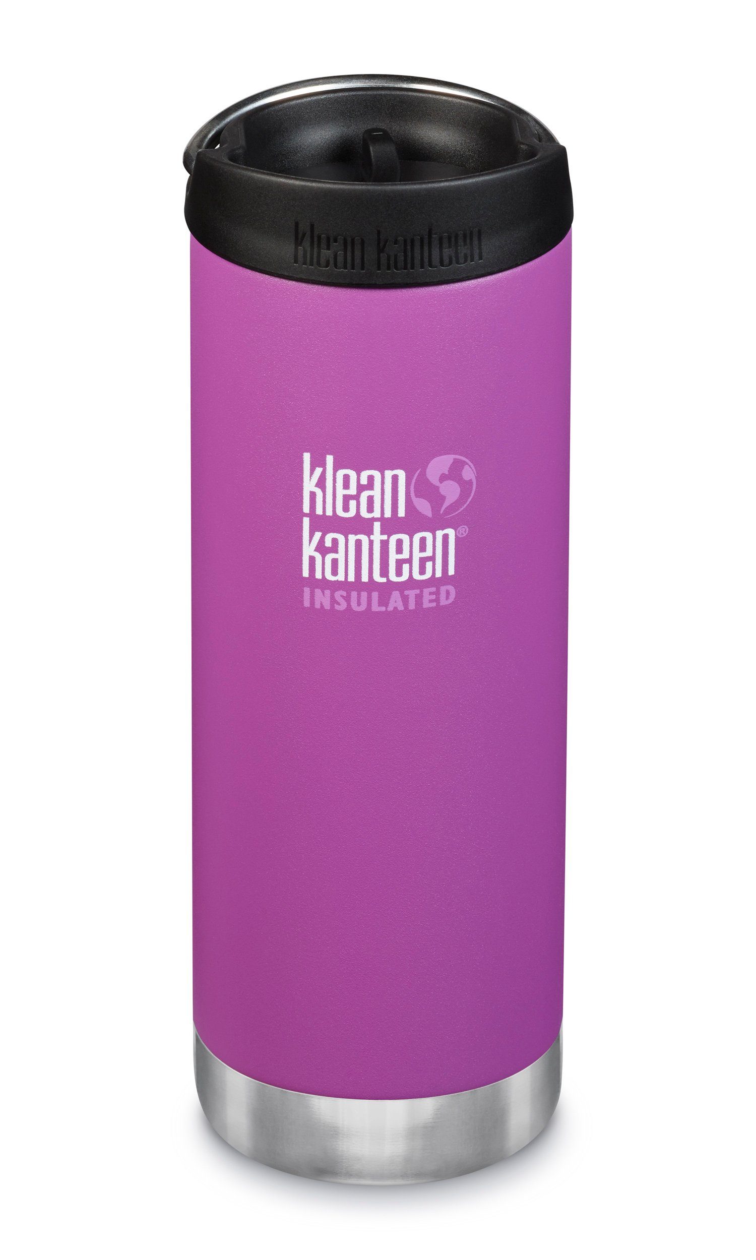 Klean Kanteen Isolierflasche TKWide vakuumisoliert, 473ml mit Café Cap Berry Bright (matt)