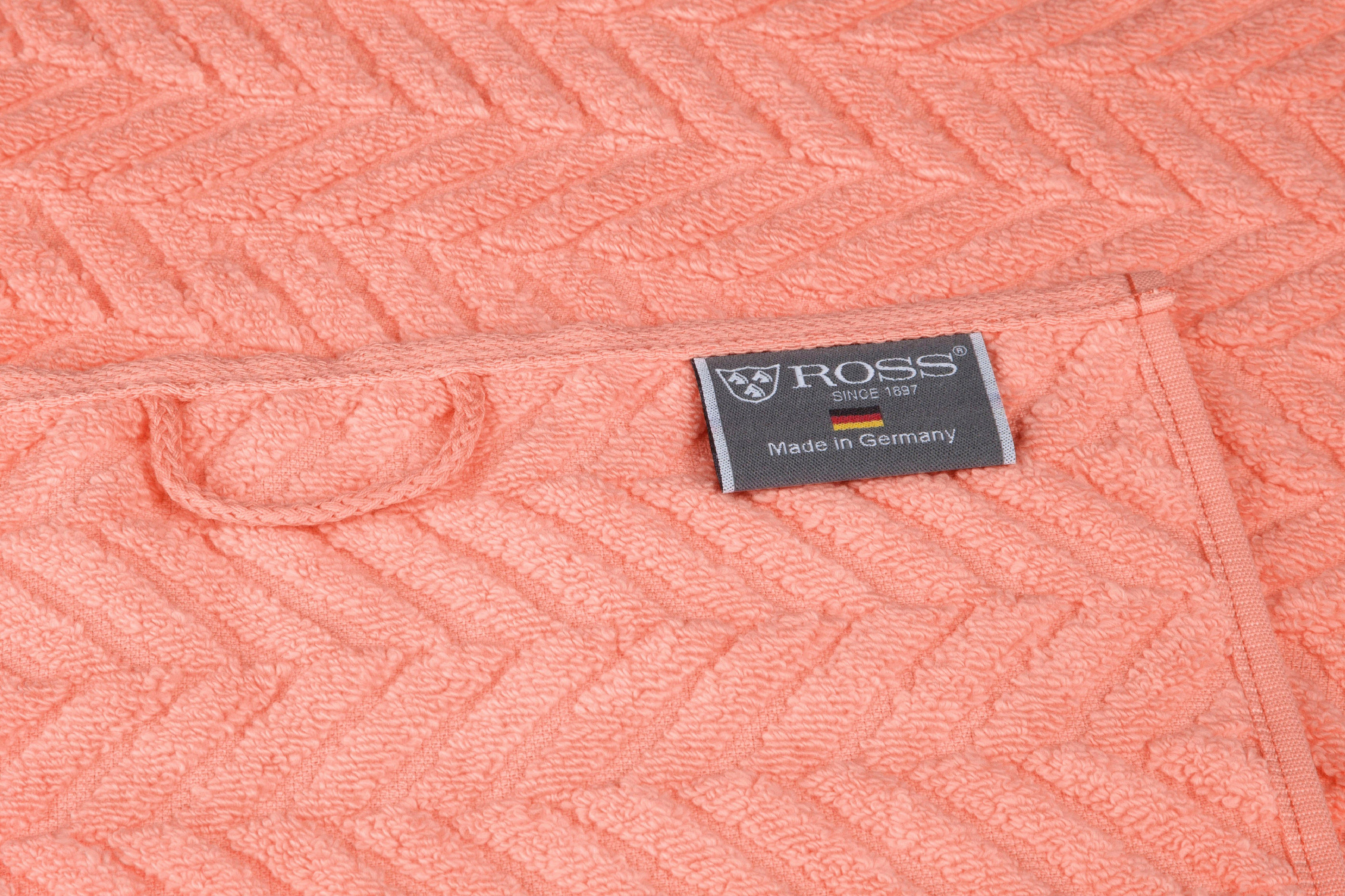 Sensual Baumwolle ROSS Frottier Duschtuch pink 100% 9001, (1-St), peach