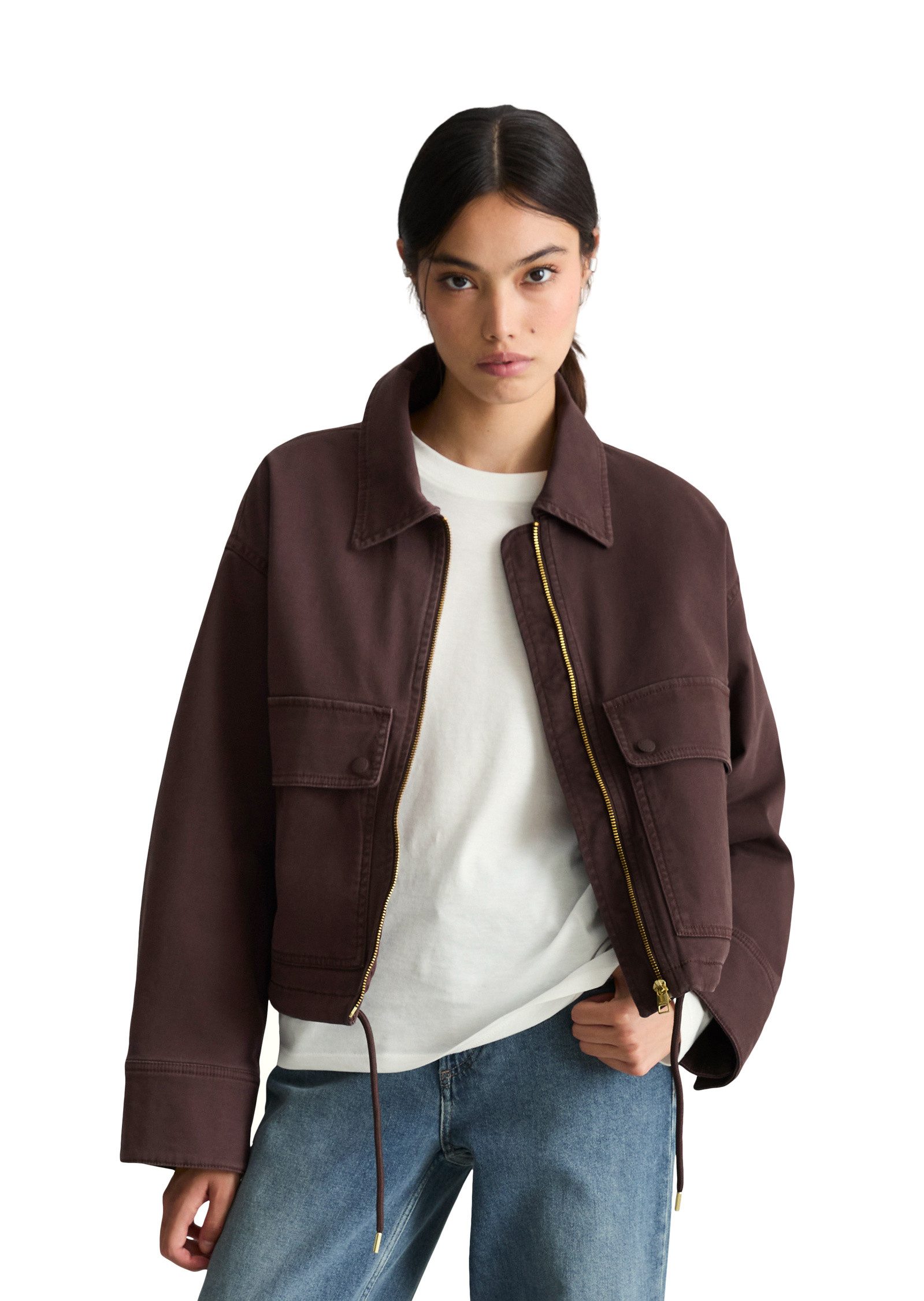 Marc O'Polo DENIM Outdoorjacke mit abnehmbarem Teddykragen