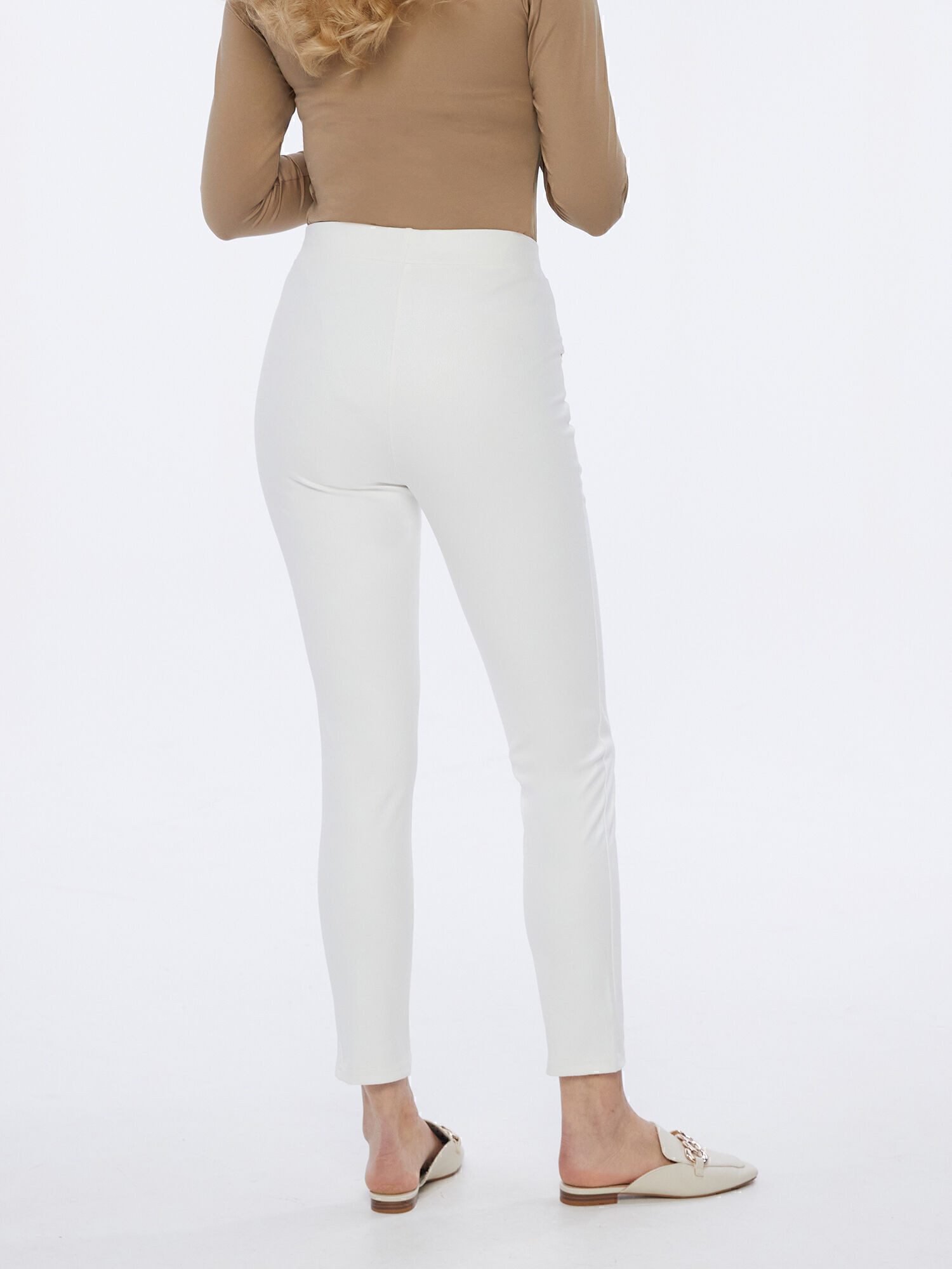 MONACO blue Lederimitathose Schlupfhose koerpernah mit günstig online kaufen