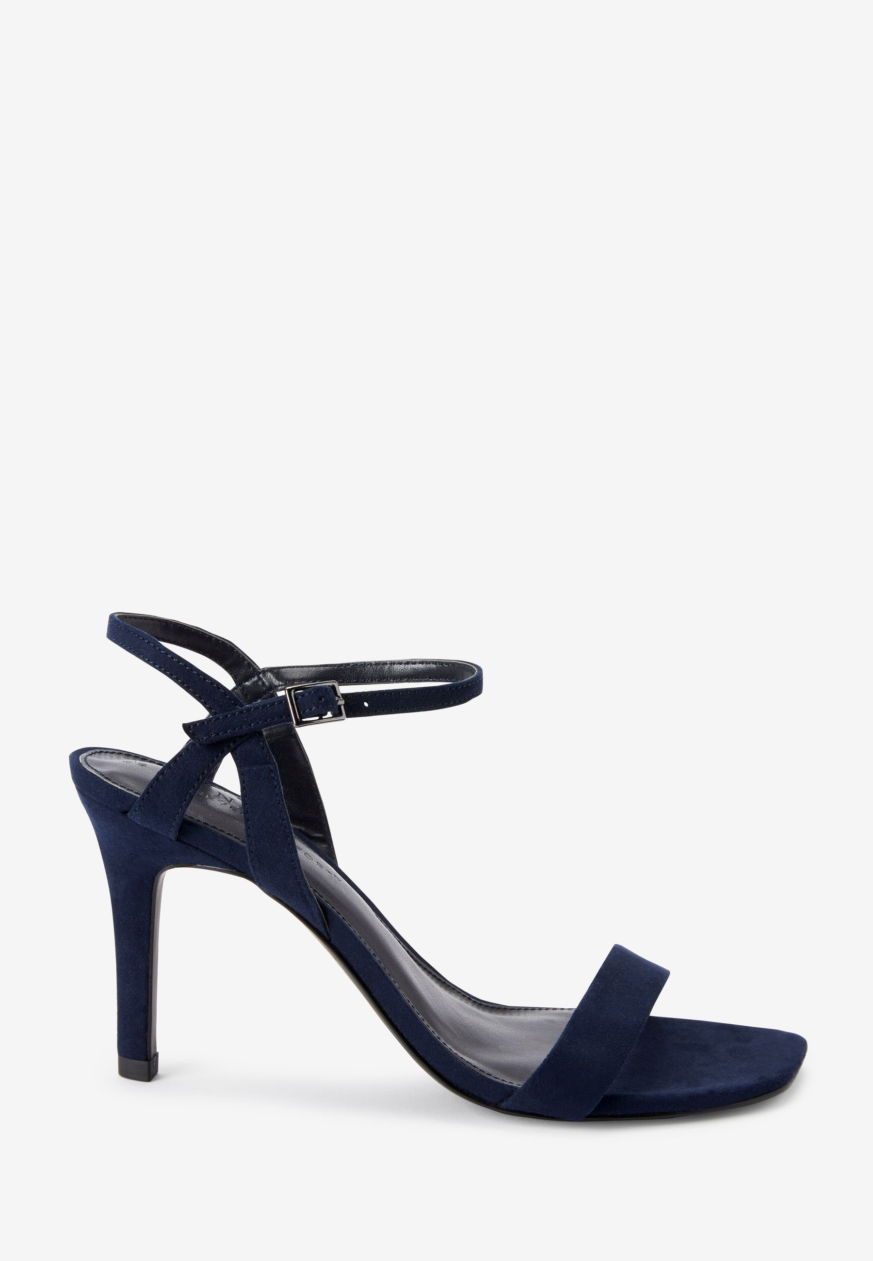 Next Forever (1-tlg) Riemchensandaletten mit Blue Sandalette Absatz Navy Comfort