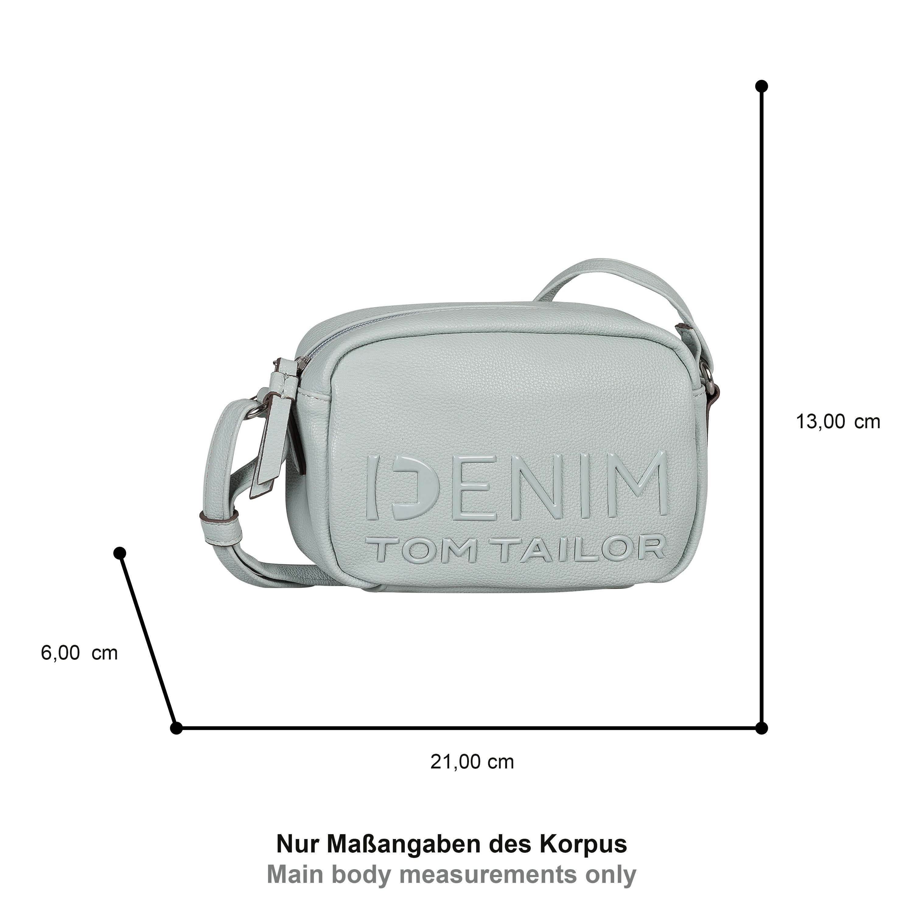 TOM TAILOR Denim Handtasche Aveline, Damen Umhängetasche, Schultertasche mit glänzendem 3D-Logo