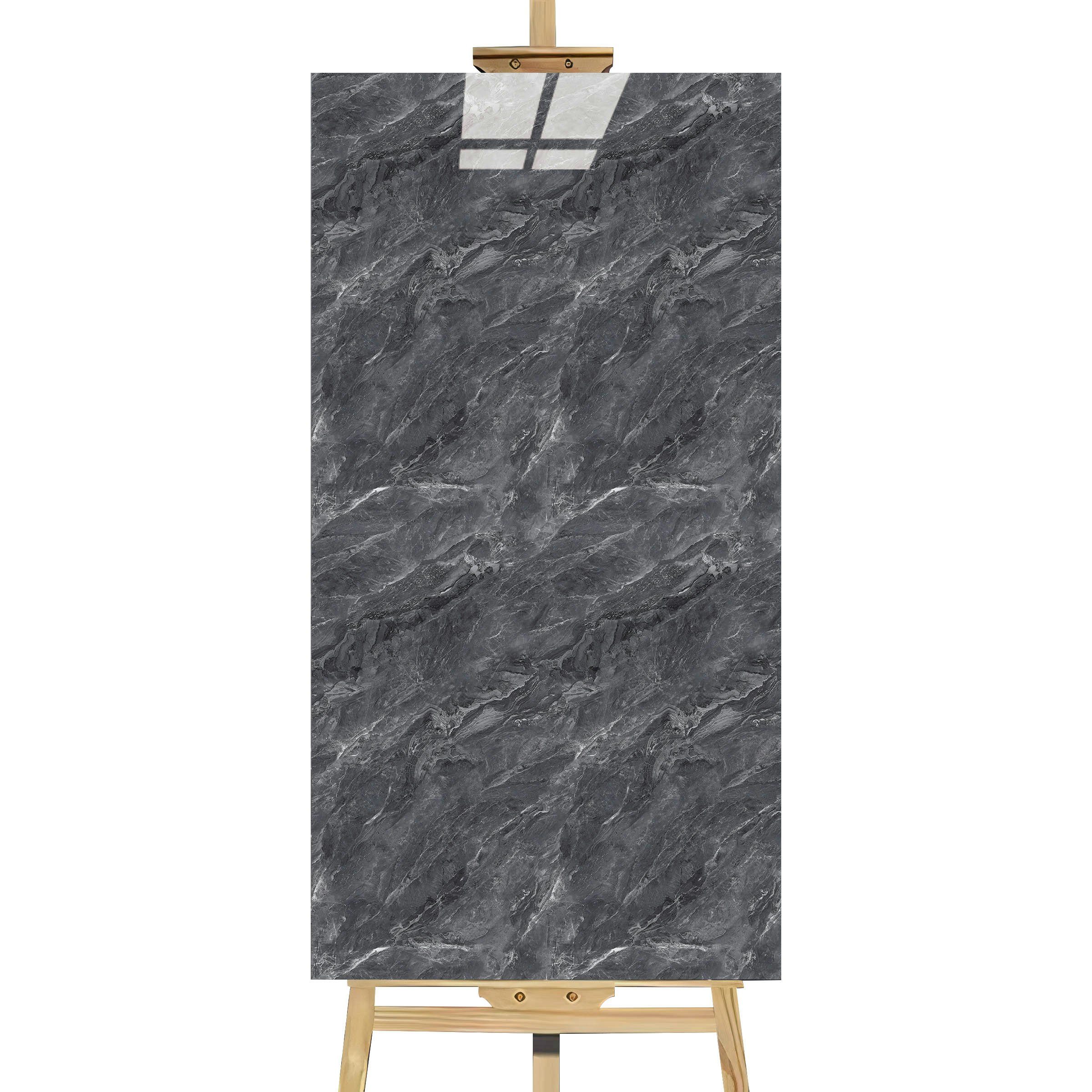 H-basics Fliesenaufkleber Klebefliesen Marmor 10 Stück - 60cm x 30cm, 3D Fliesenaufkleber (Marmor Optik), Wasserfest, Selbstklebend, Hitzebeständig, Sehr starke Klebefähigkeit