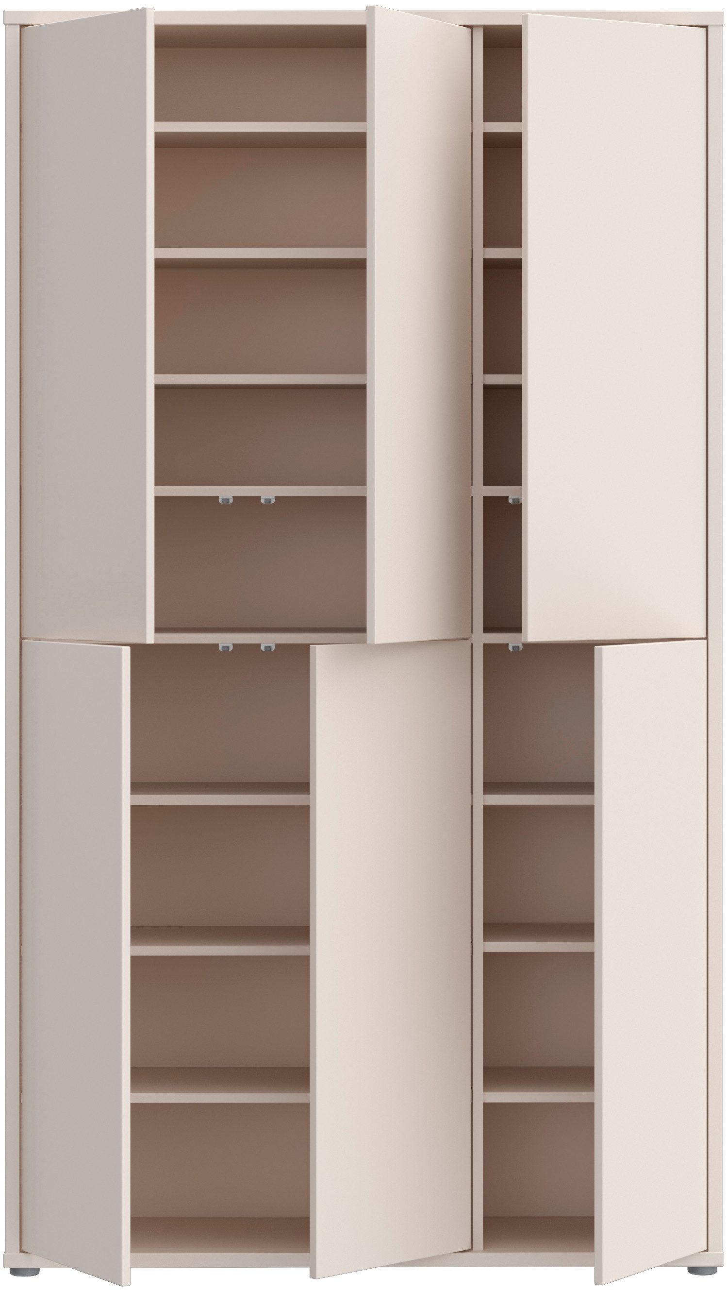 FORTE Schuhschrank Alice Springs, Schuhschrank, B/H/T 109,2/191,9/34,9 cm, 36 Paar Schuhe (B/H/T 109,2/191,9/34,9 cm) Stauraumschrank, Mehrzweckschrank, (B/H 109cm x 192cm), mit 16 Böden