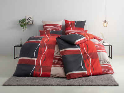 Bettwäsche Kelian in Gr. 135x200 oder 155x220 cm, my home, Linon, 2 teilig, in verschiedenen Qualitäten, gemusterte Bettwäsche aus Baumwolle