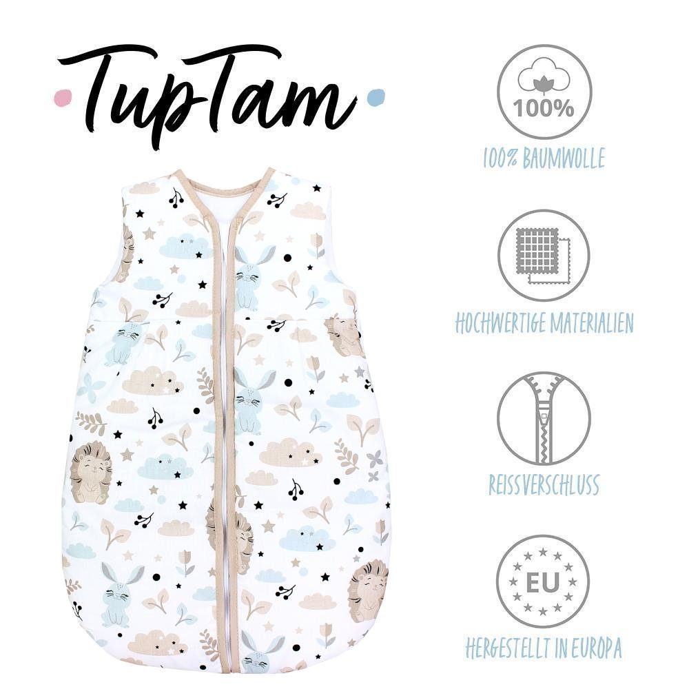 unisex Igel zertifiziert TEX TupTam 2.5 Hase ärmellos Mintgrün Babyschlafsack TOG wattiert Beige OEKO-