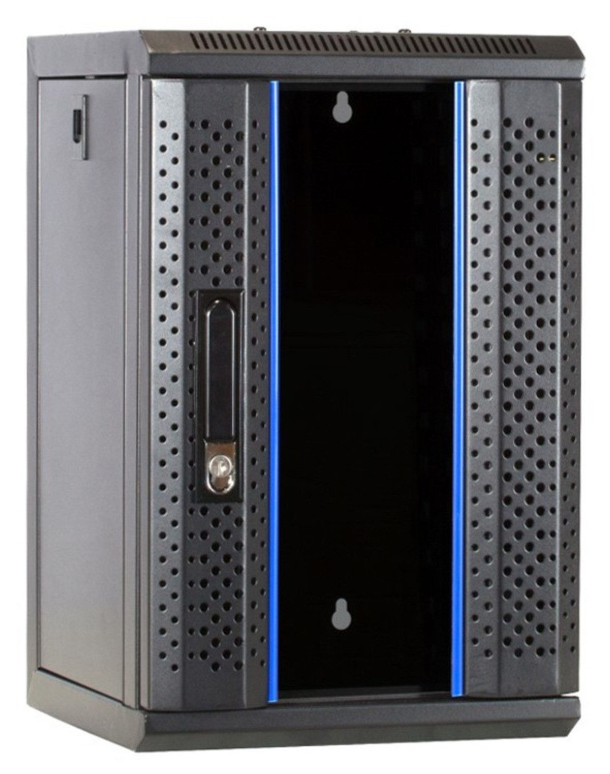 DSIT Serverschrank 9 HE, 10” Serverschrank, mit Glastür, (BxTxH) 312x310x486mm, Glas, Schwarz