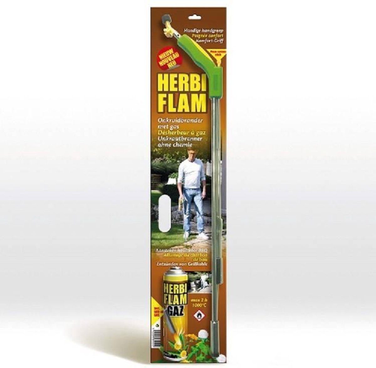 Bsi Unkrautbrenner Herbiflam Gas-Unkrautbrenner mit Gasflasche, inkl. Gasflasche