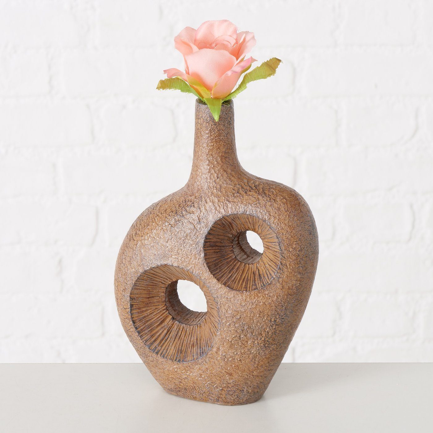 Kunststoff "Hamston" braun aus Dekovase BOLTZE Vase H24cm, in