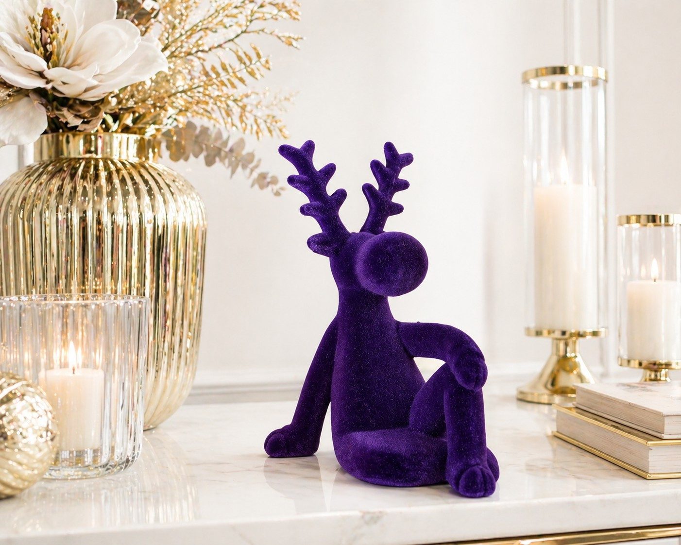 Wurm Weihnachtsfigur Otto Dekofigur Elch Lila