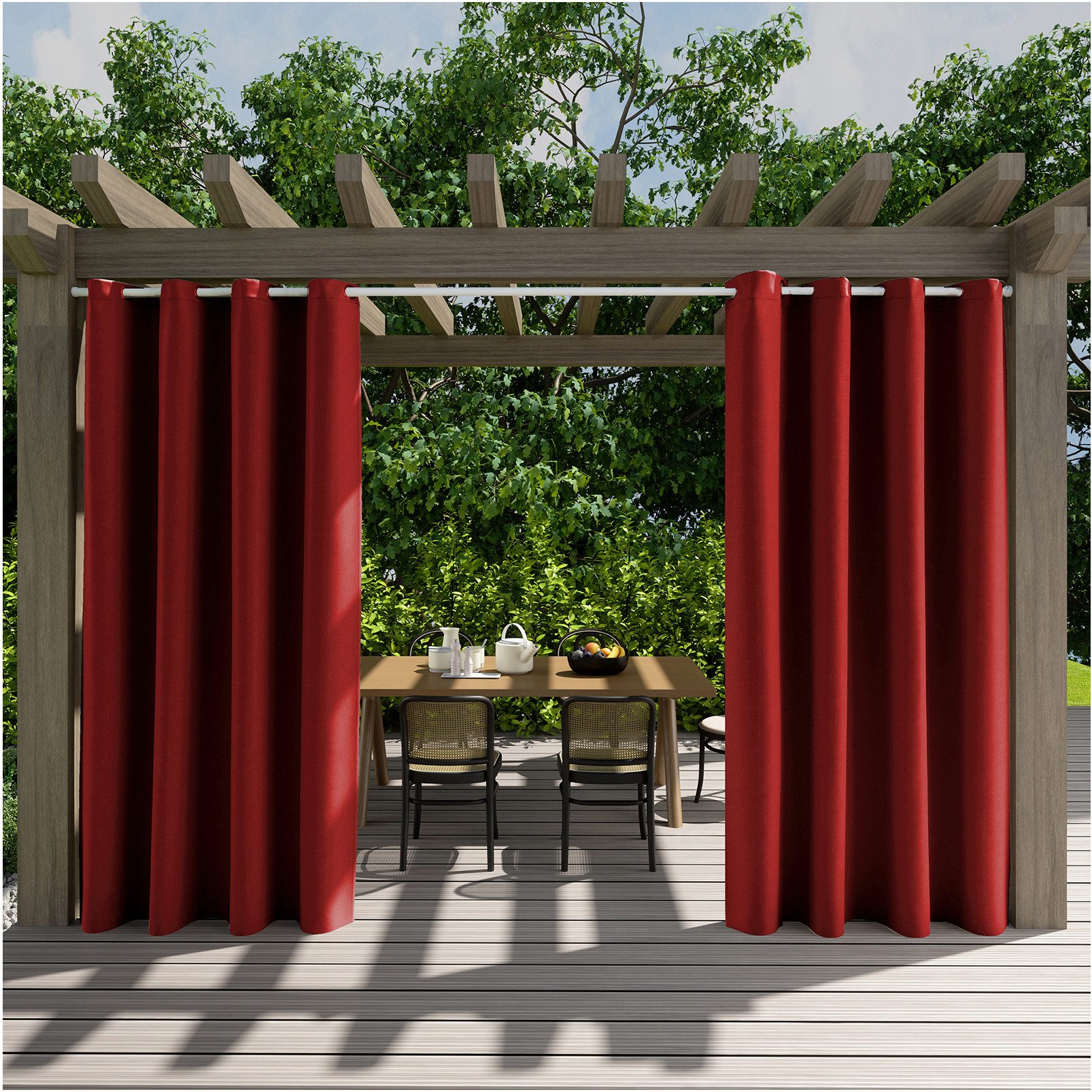 Jibenhome Outdoor Vorhang Wetterfest, Sonnenschutz