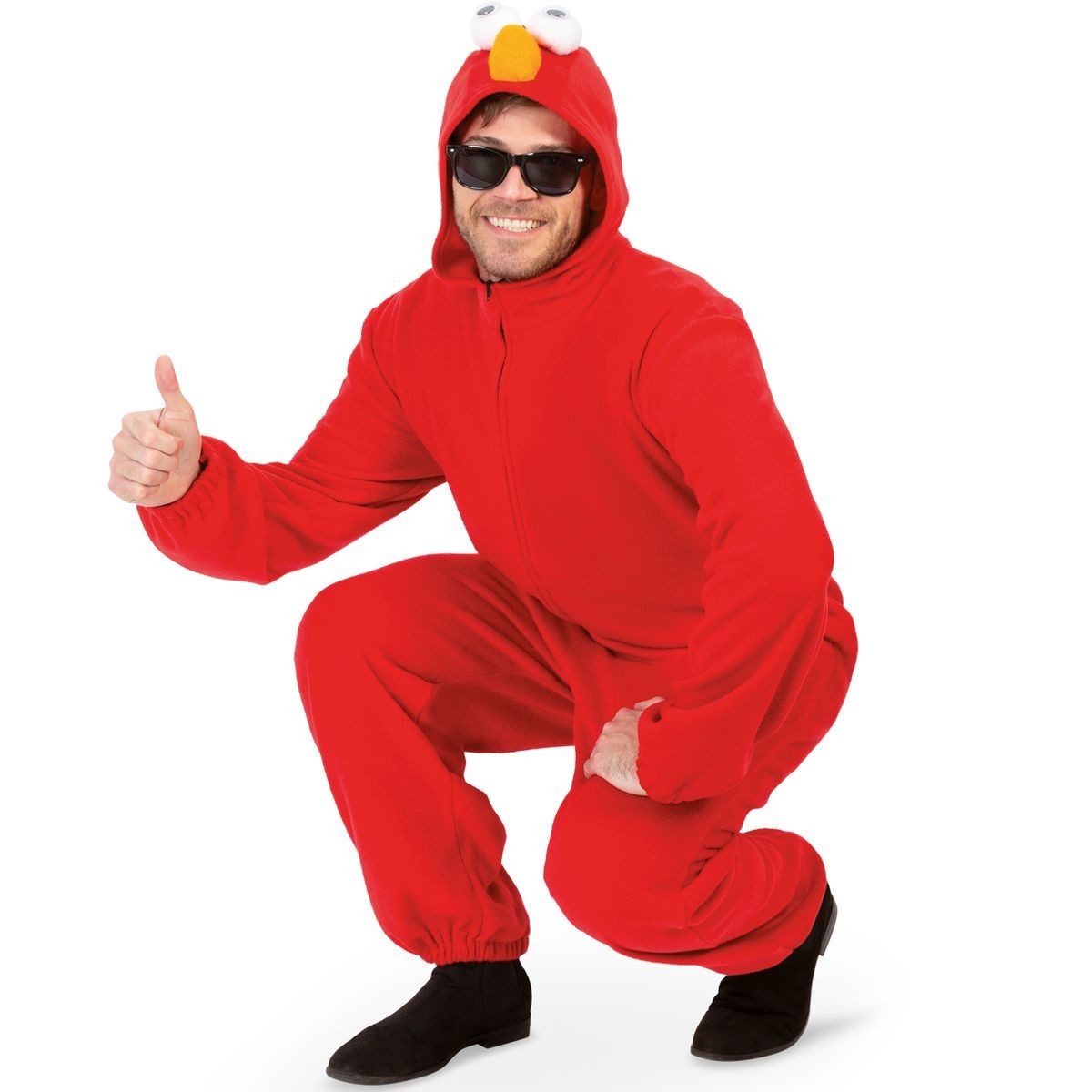 Fries Kostüm Kuschelmonster Overall für Erwachsene