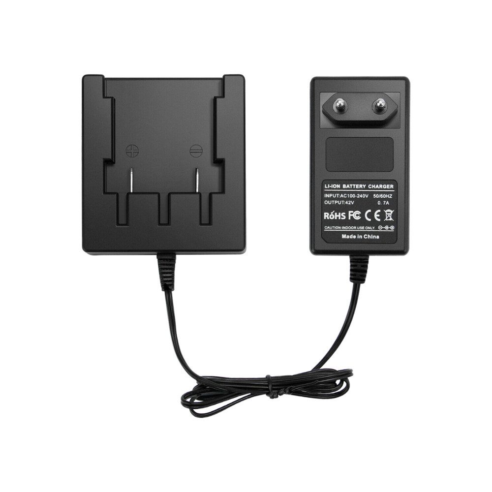 Trade-Shop Ladegerät 42V passend für GreenWorks G-MAX Werkzeuge wie Rasenmäher Netzteil (Geeignet für Li-Ion Аккумуляторы mit 40V / LED-Anzeige für den Ladezustand)
