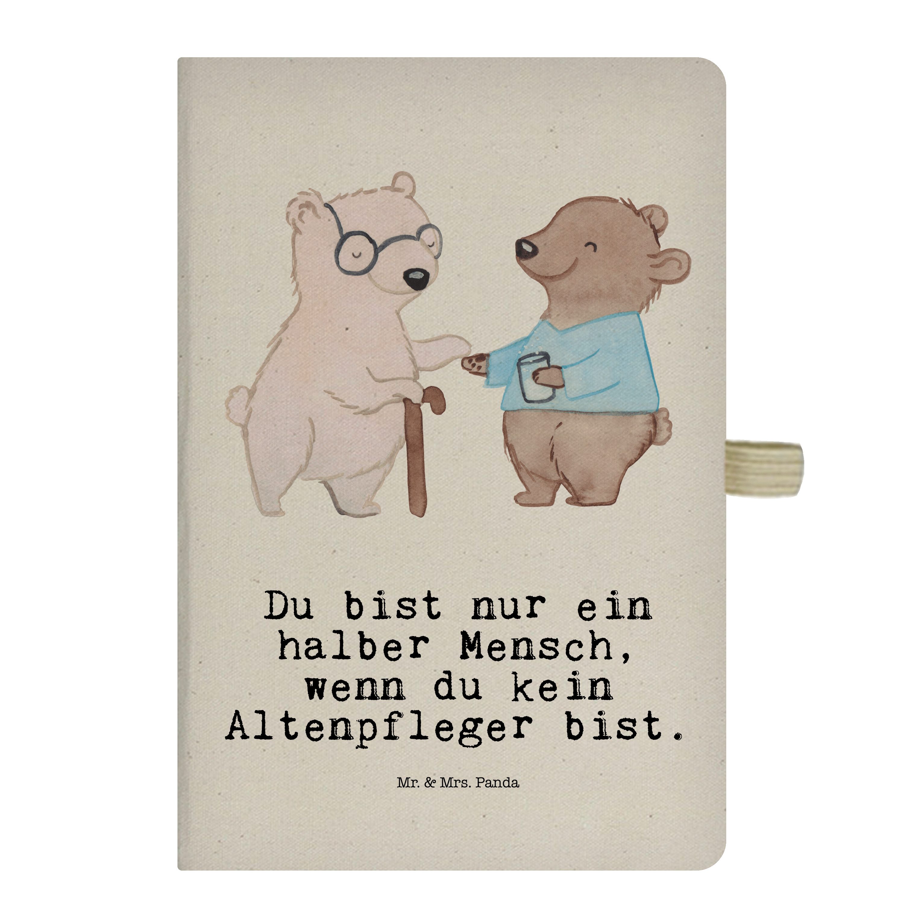Mr. & Mrs. Panda Mr. Notizbuch - Transparent Herz Altenpfleger Rente, Schre Mrs. Geschenk, & Panda - Notizen, mit