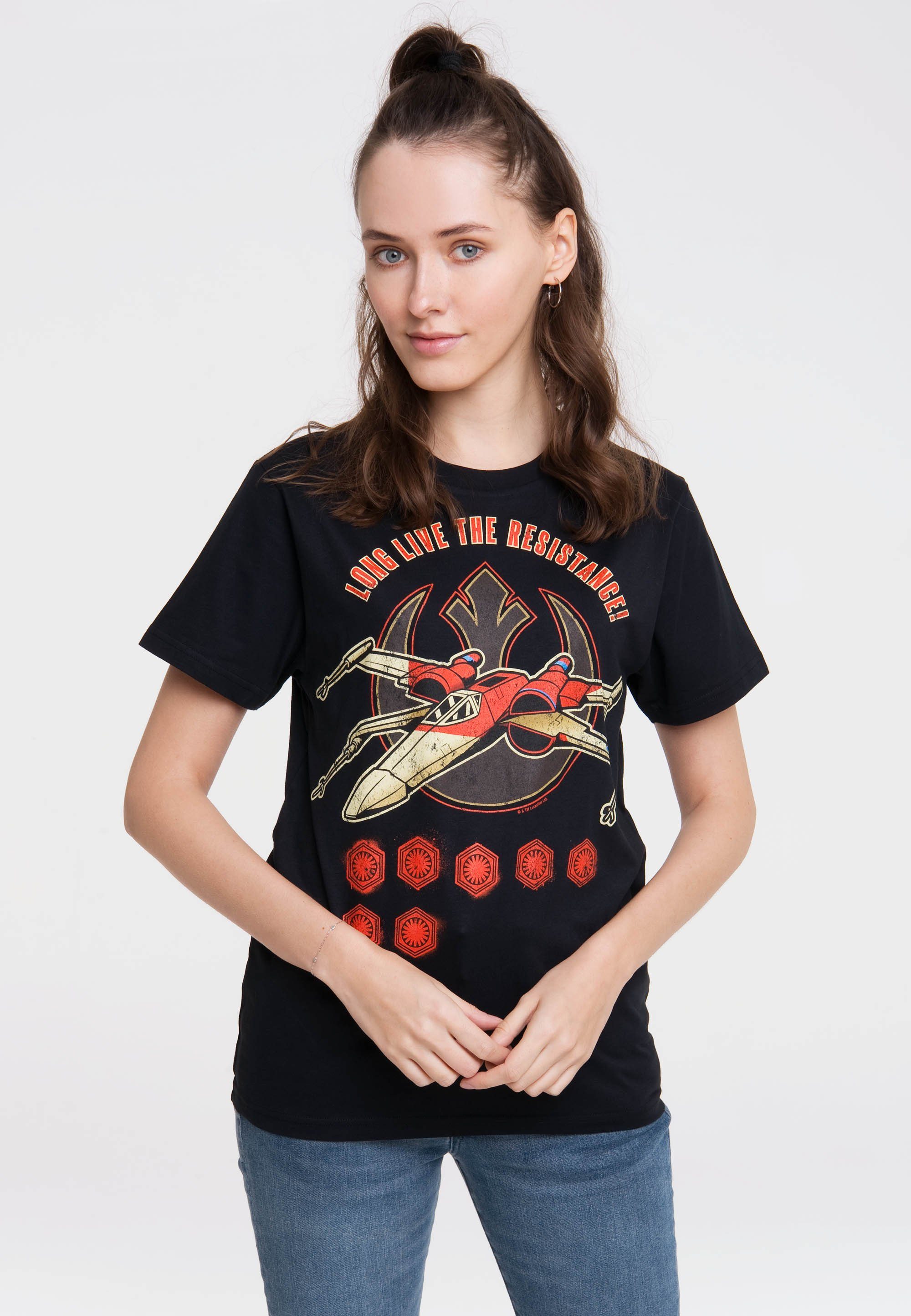LOGOSHIRT T-Shirt Star Wars - Long Live The Resistance mit lizenziertem  Originaldesign | T-Shirts