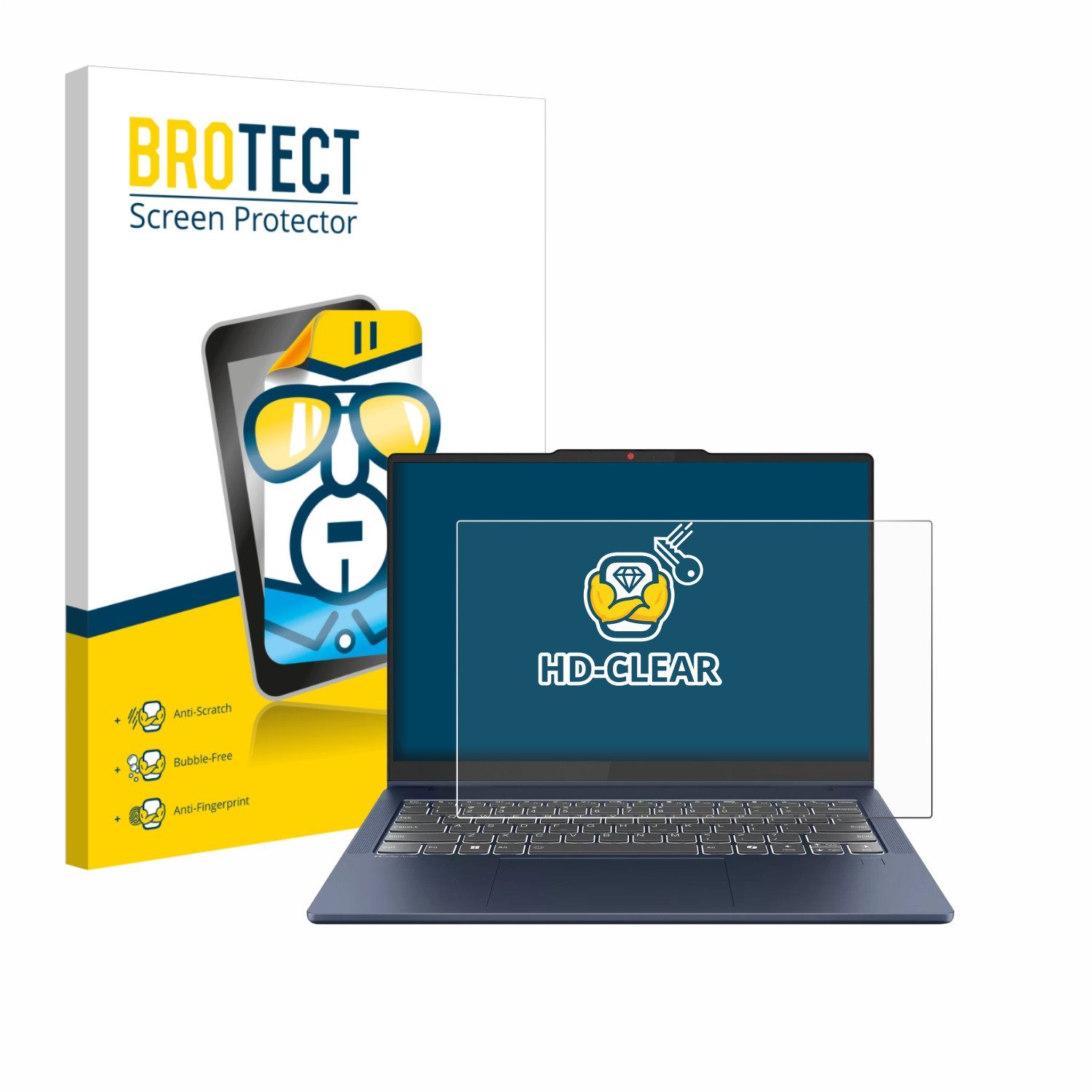 BROTECT Displayschutzfolie Schutzfolie für Lenovo IdeaPad 5 2-in-1 Gen 10 14", Displayschutz Schutz Folie Klar Transparent