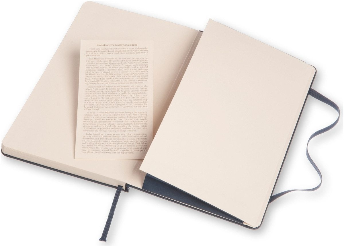MOLESKINE Notizbuch Notizbuch Large A5 liniert Hardcover 120 Blatt saphir
