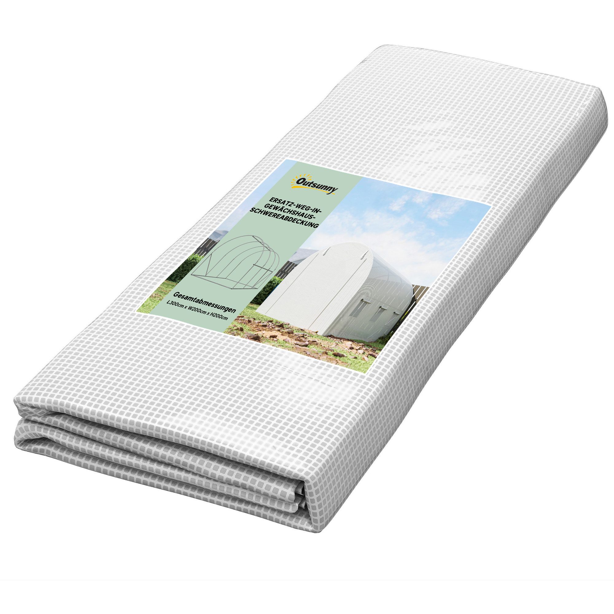 Outsunny Foliengewächshaus Folientunnel Gewächshausfolie mit 6 Fenster, BxT günstig online kaufen