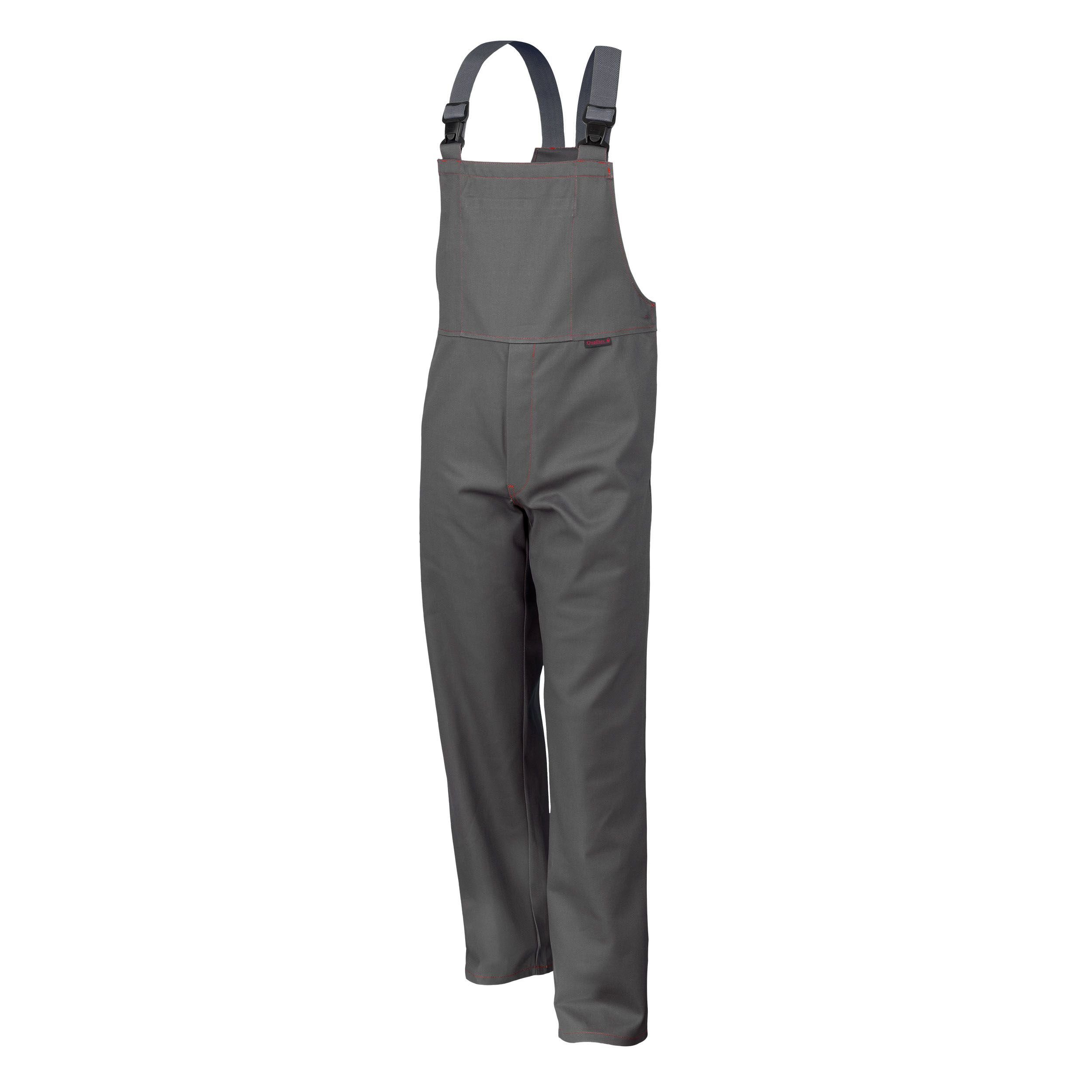 QUALITEX HIGH QUALITY WORKWEAR Arbeitslatzhose robust Latzhose BW 370 g - Schweisser-Blaummann dunkelgrau