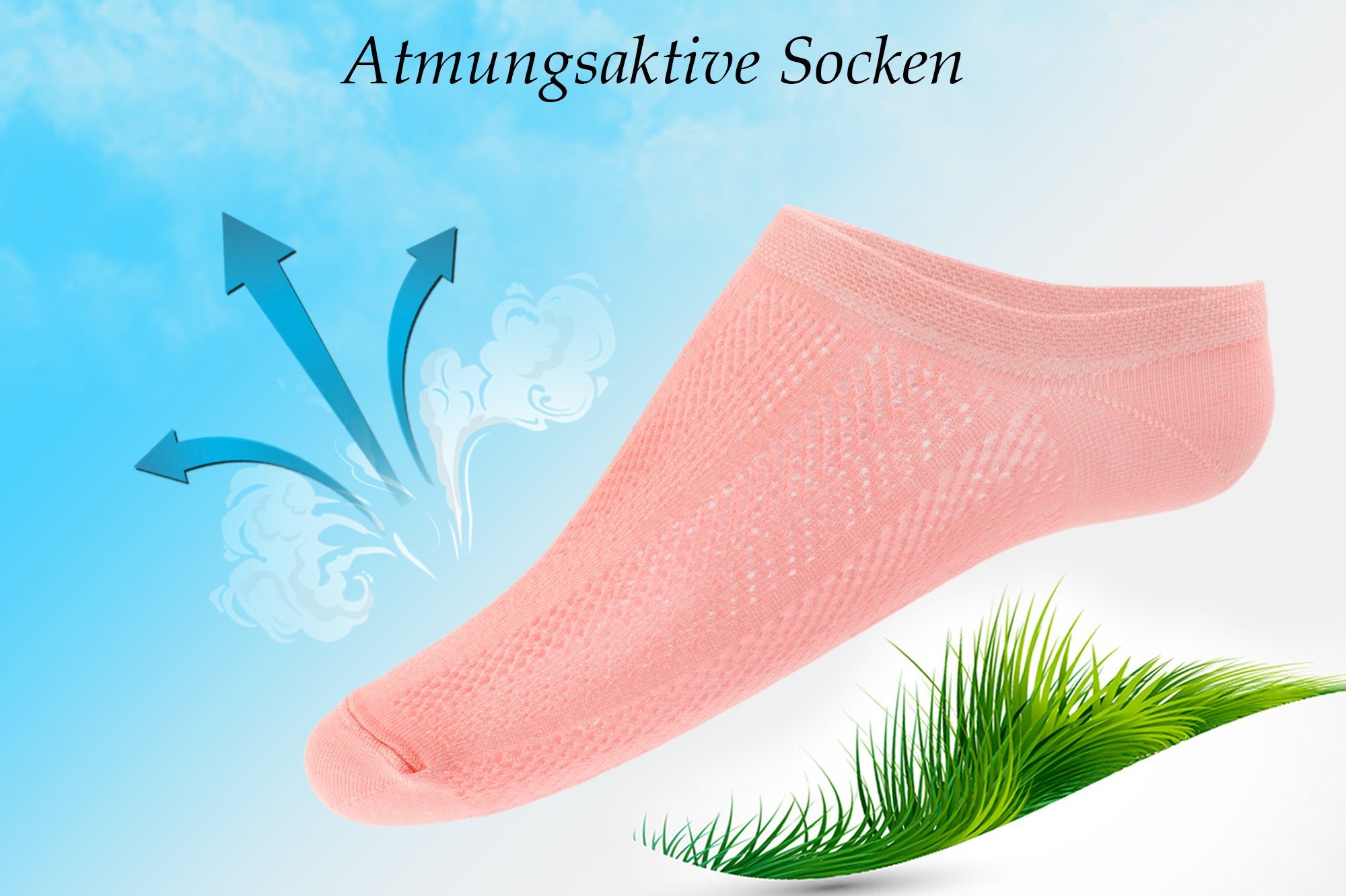 GIULIA Sneakersocken 4 Paar atmungsaktive rutschfeste günstig online kaufen