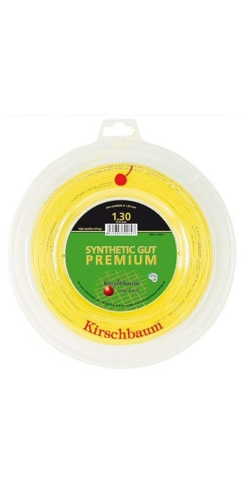 Tennissaite Synthetic Gut Premium (Allround+Haltbarkeit) gold 200m Rolle