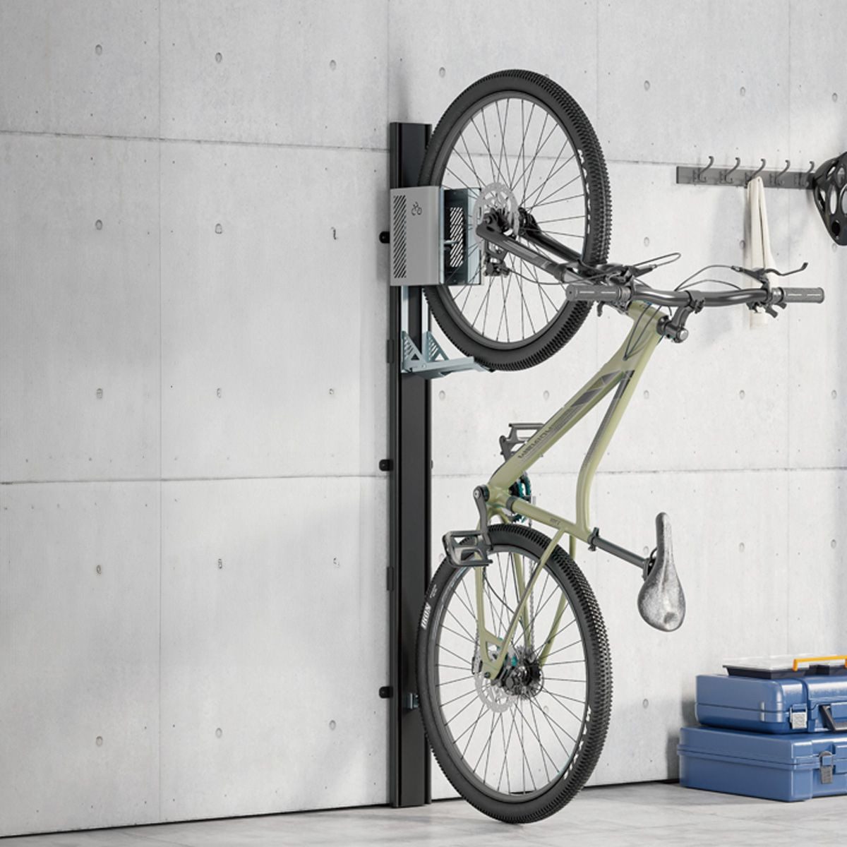 Cranit Fahrradständer Fahrrad Wandständer vertikal Lift WS5 mechanischer Bikelift schwarz si