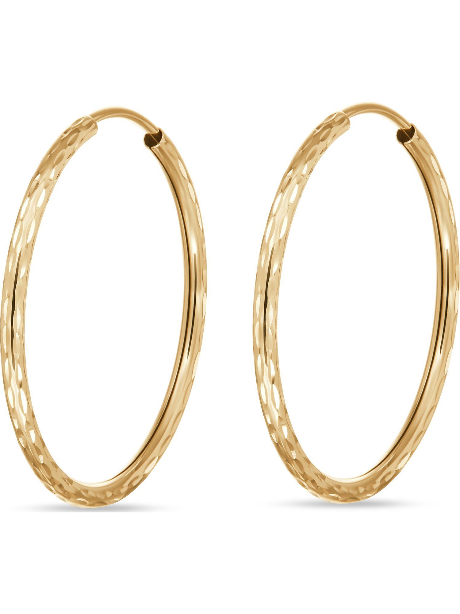 FAVS Paar Сережки-кільця FAVS Damen-Creolen 375er Gelbgold (Paar)