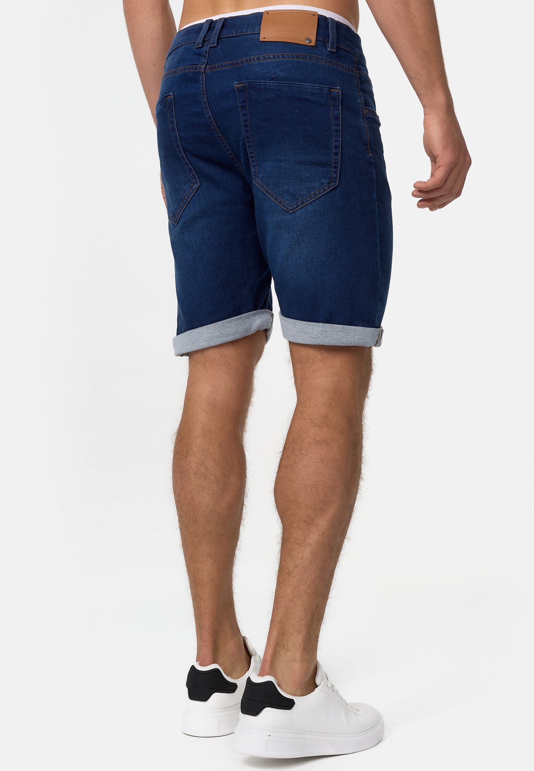 Indicode Jeansshorts Herren Lonar Jeans Shorts Herrenshorts Moderne und luftig leichte Herren Jeans-Shorts