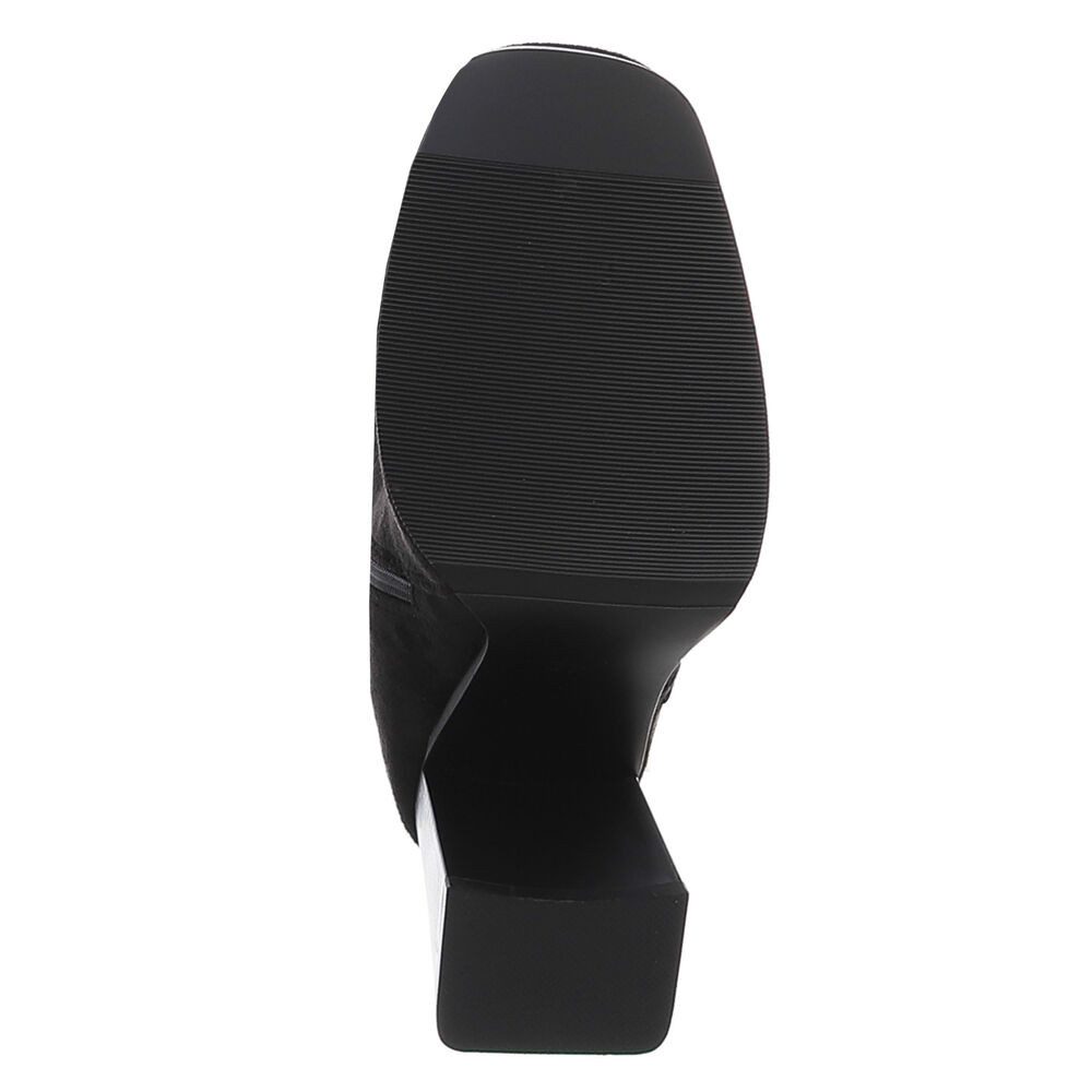 Ital-Design Elegante knöchelhohe Stiefel mit Blockabsatz für Damen High-Heel-Stiefel (90726816) Blockabsatz Stiefel in Schwarz
