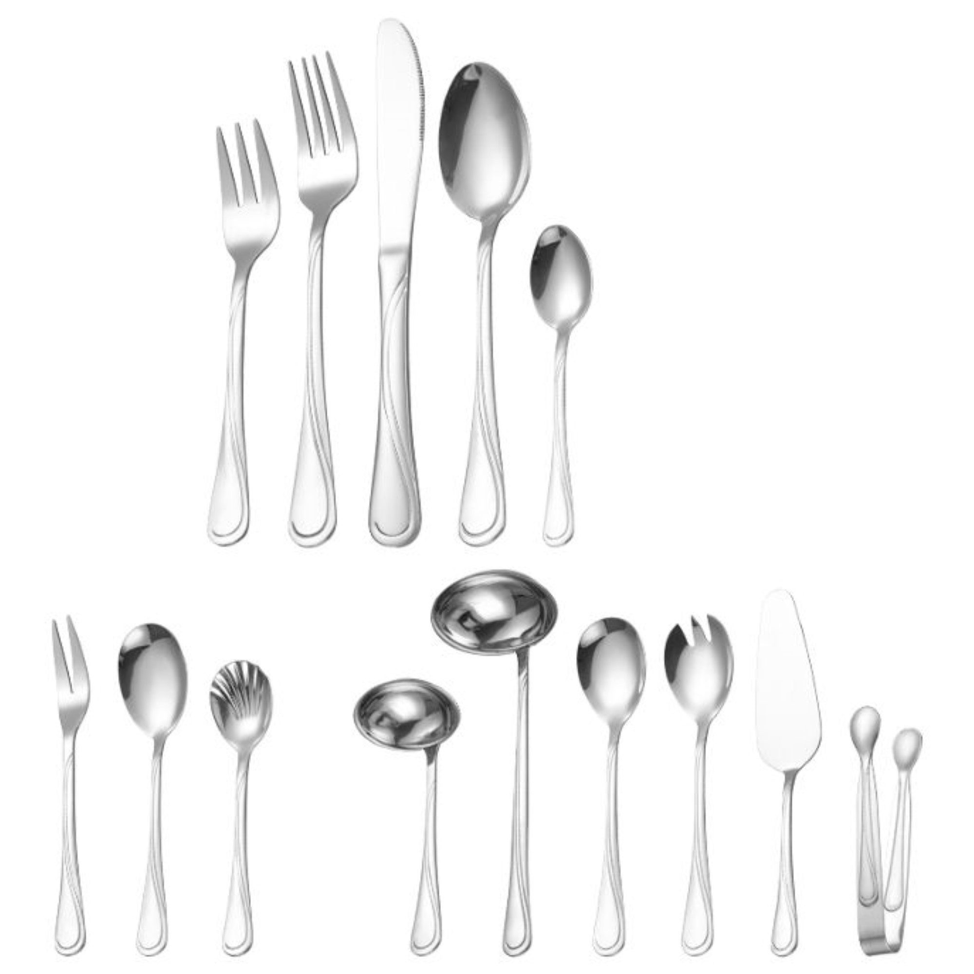 Cheffinger Besteck-Set 72 tlg Besteck-Set für 12 Personen aus hochwertigem 18/10 Edelstahl