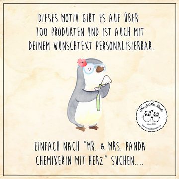Mr. & Mrs. Panda Mauspad Chemikerin Herz - Grau Pastell - Geschenk, Abschied, Arbeitszimmer, E (1-St), Handgelenkschonend