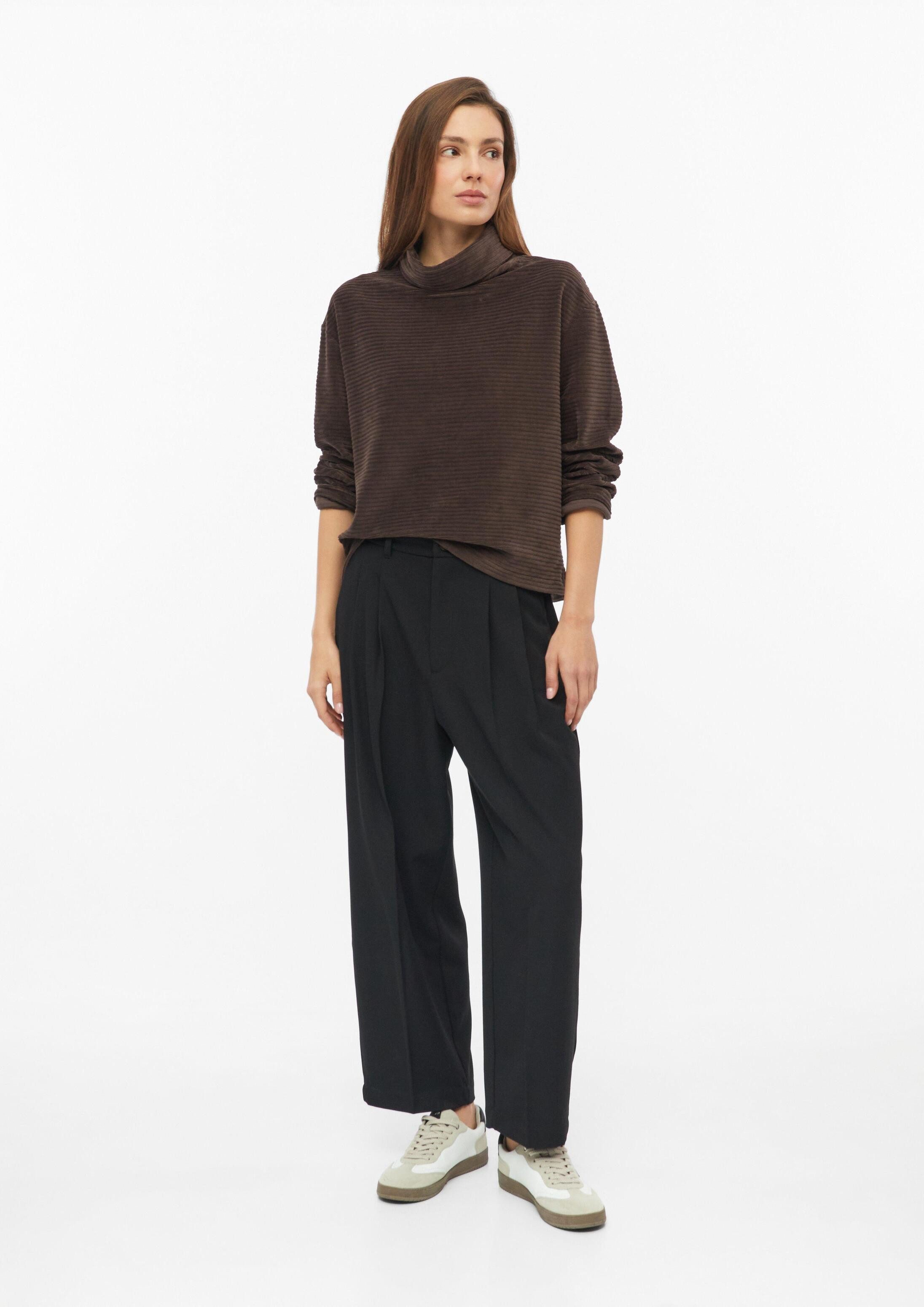 s.Oliver Sweatshirt Sweatshirt Fließendes Sweatshirt aus Cord-Jersey – Bild 5 von 5