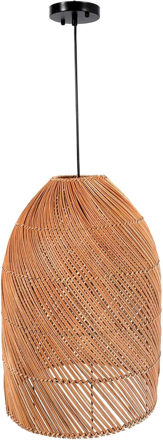VIVANNO Hängeleuchte Rattan ESSENCE Rund - günstig online kaufen
