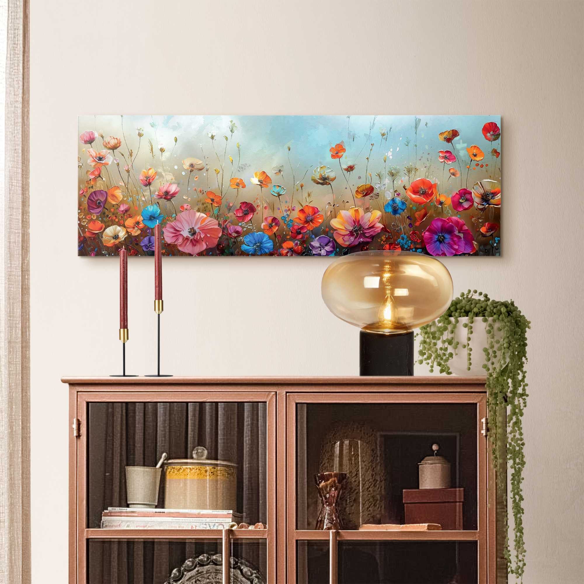 Reinders! Deco-Panel Blumenfeld, Blumen (1 St), Hobbyraum - Mehrfarbig - MDF - Blumen und Pflanzen - 90x30 cm