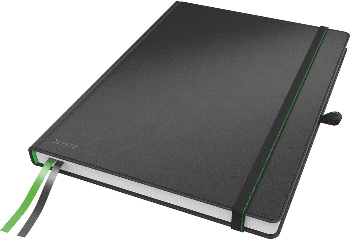 LEITZ Notizbuch Notizbuch Complete A4 liniert schwarz (6 Stück)