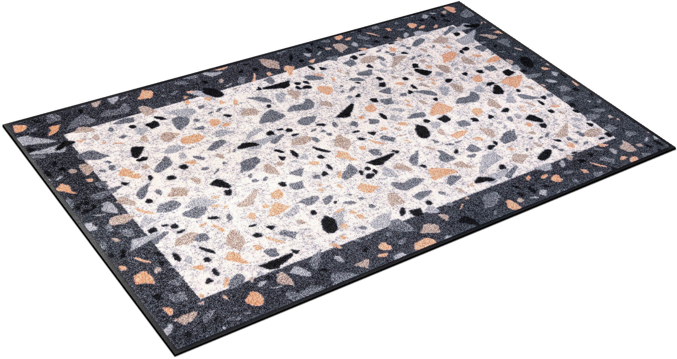 Teppich Terrazzo, wash+dry by Kleen-Tex, Outdoor In- 7 waschbar rutschhemmend, geeignet, Höhe: und rechteckig, mm