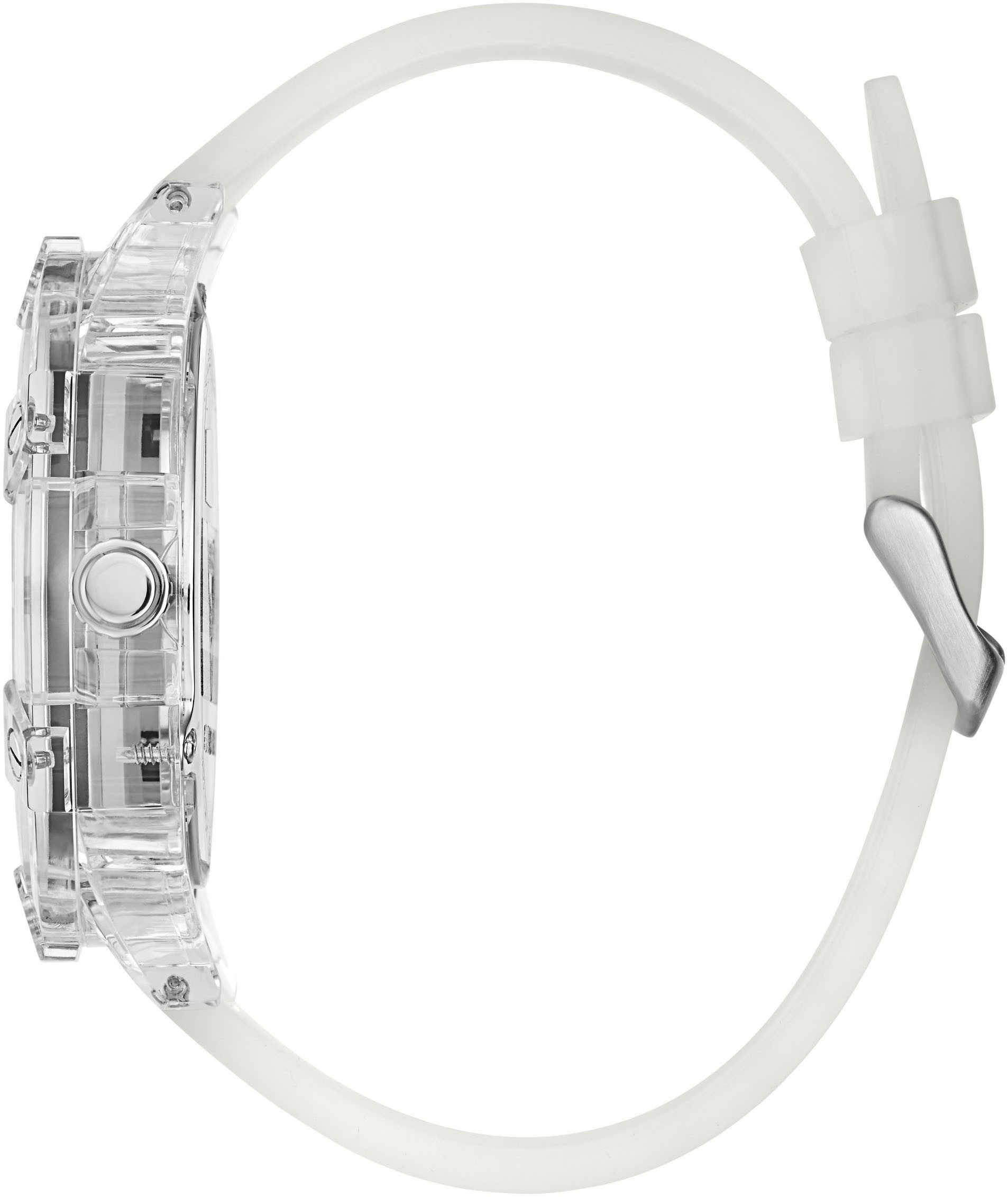 Guess Multifunktionsuhr KING GW0908G3, Quarzuhr, Armbanduhr, Herrenuhr, Datum, Wochentag, Silikonarmband