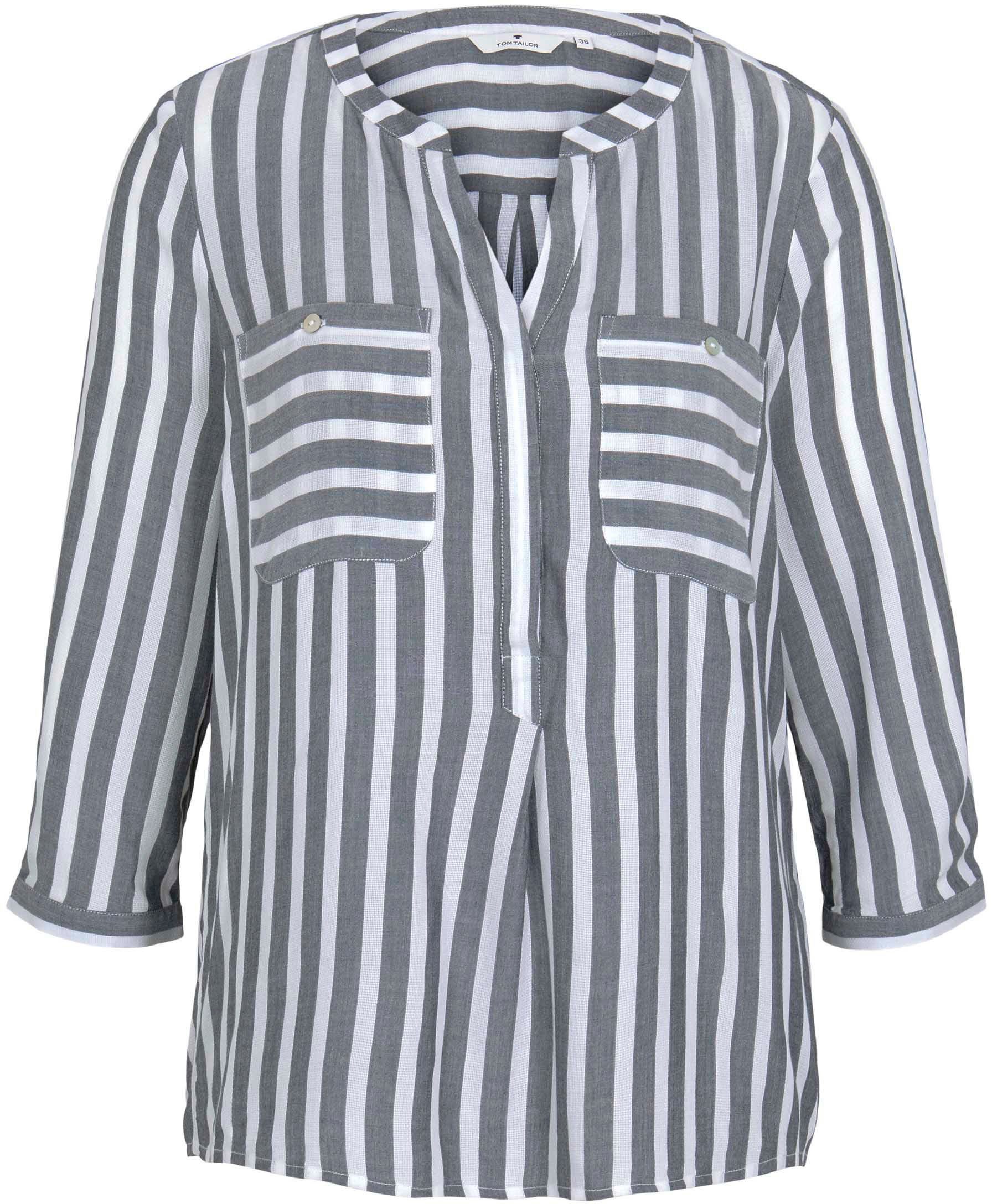TOM TAILOR Schlupfbluse mit verdeckter Knopfleiste