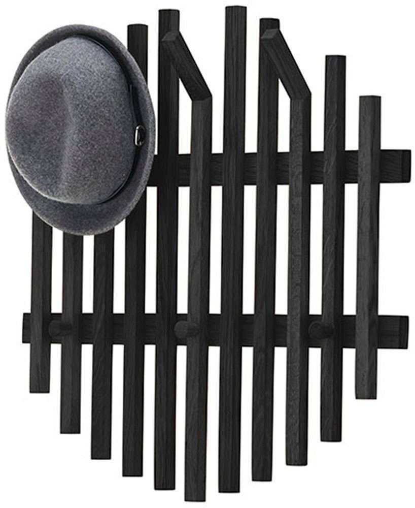 möbelando Garderobenpaneel BANTRY, in schwarz - 58x60x11x60 (BxHxTxD)