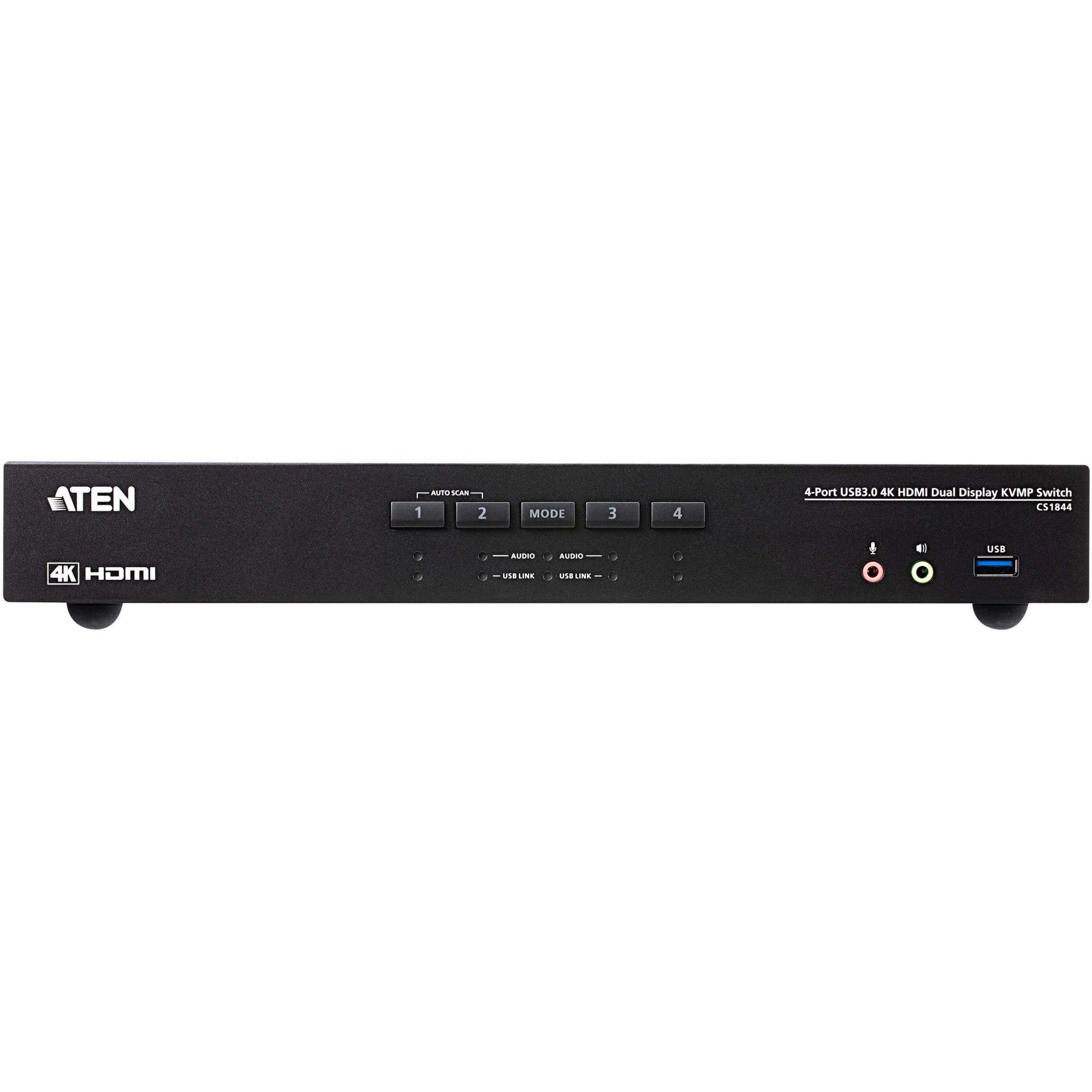 Netzwerk-Switch KVM-Switch HDMI CS1844 KVMP-Switch ATEN 4-fach, Aten