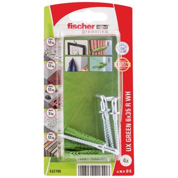 fischer Dübel-Set Fischer UX Green 6 x 35 R WH K NV Universaldübel 35 mm 6 mm 532705 1 S