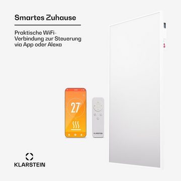 Klarstein Heizkörper Wonderwall Air Smart, elektrischer Infrarot Heizung mit Thermostat Wärmestrahlung