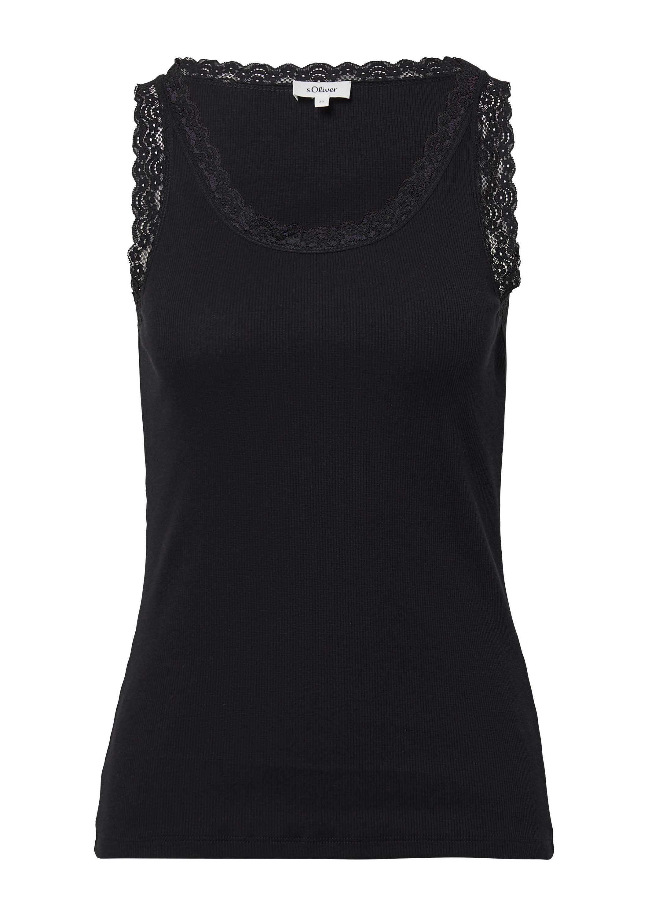 s.Oliver Muscleshirt T-Shirt Geripptes Slim-Fit-Tanktop mit günstig online kaufen