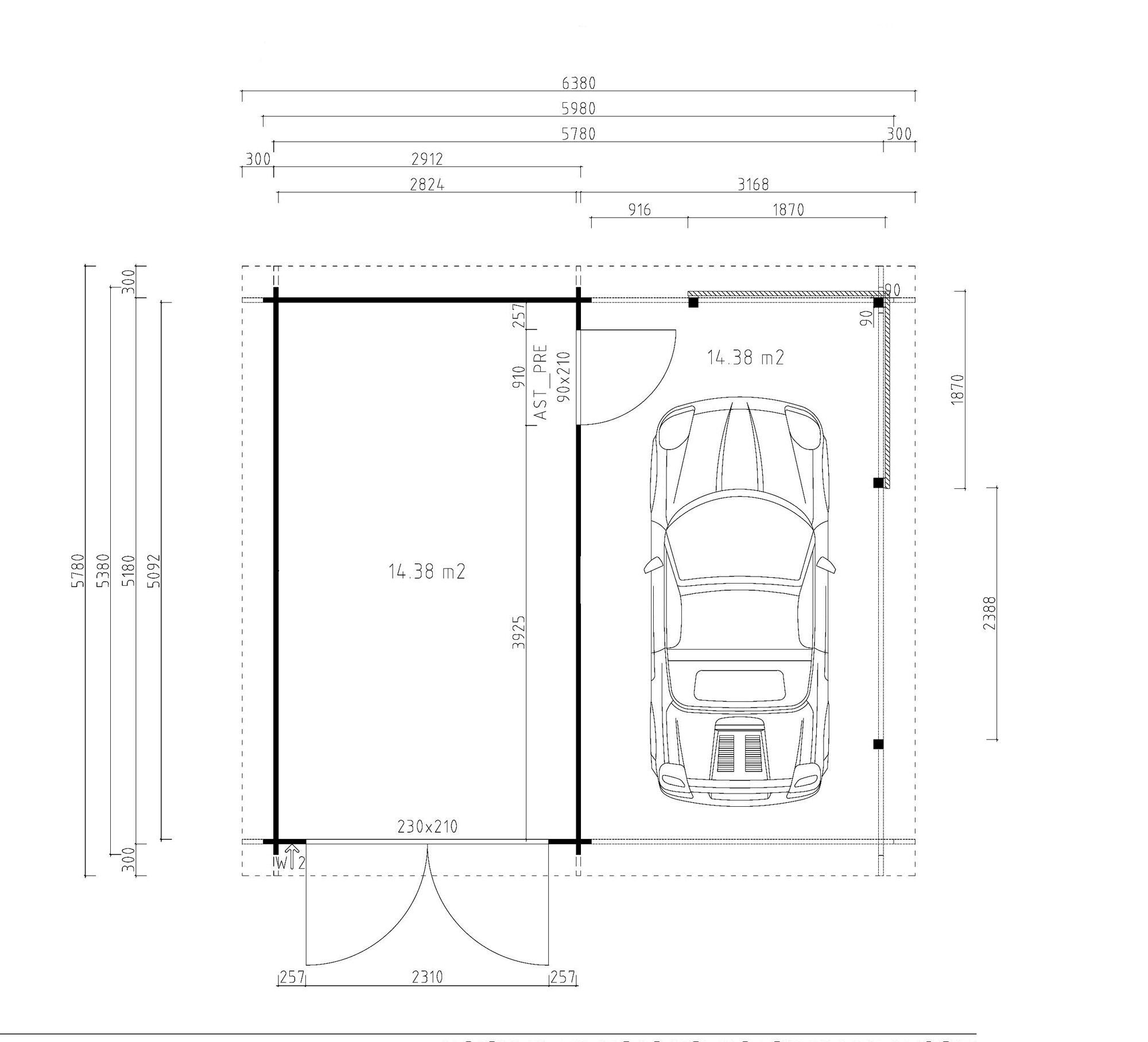 Thumbnail - Fjordholz Carport-Geräteraum Gettorf 70