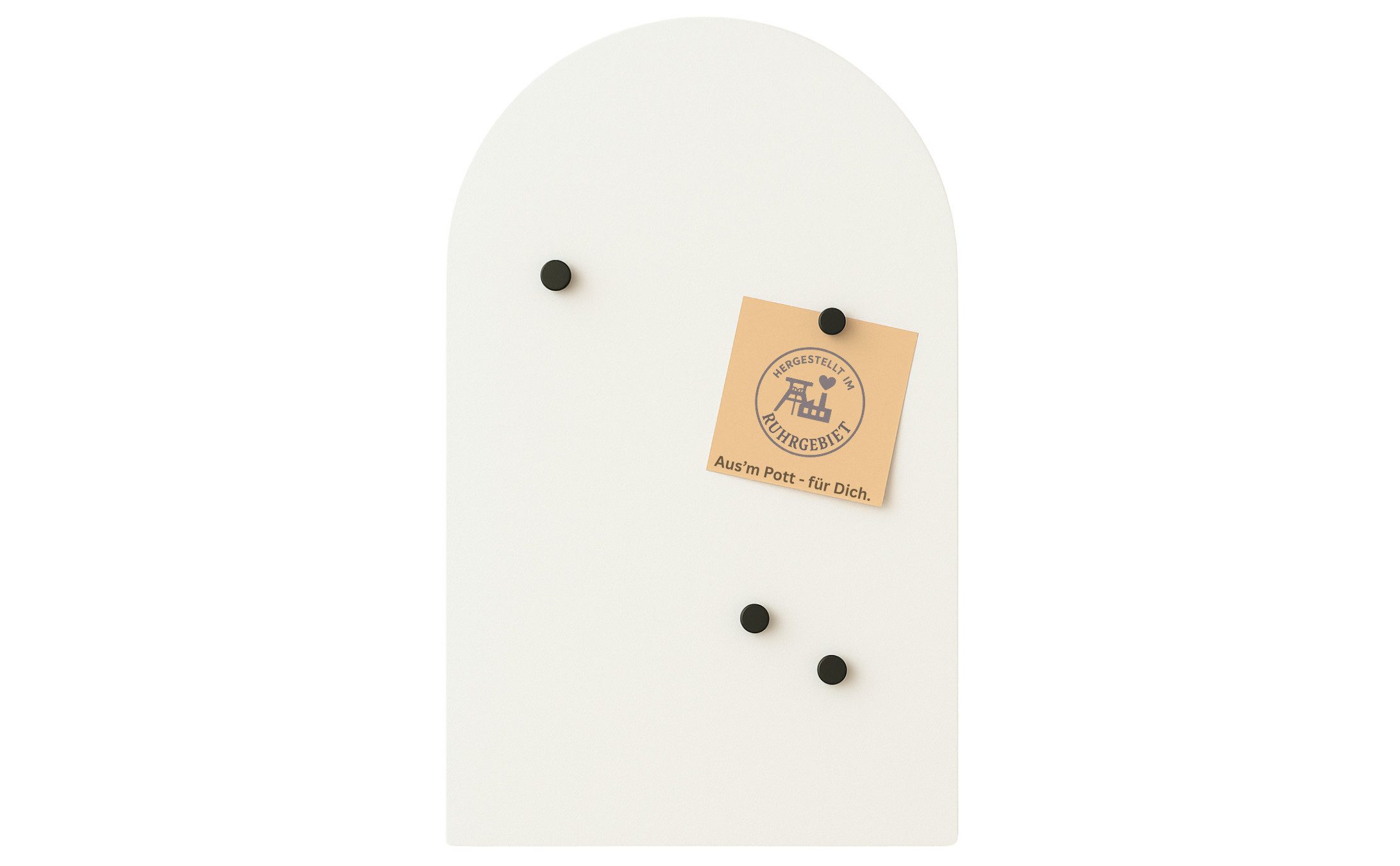 BEHE Interior Magnettafel BEHE Interior Magnettafel modern 60x40cm Oval Rundbogen, (4 starke Neodym Magnete Inklusive), Magnetischer Stahl Pulverbeschichtet