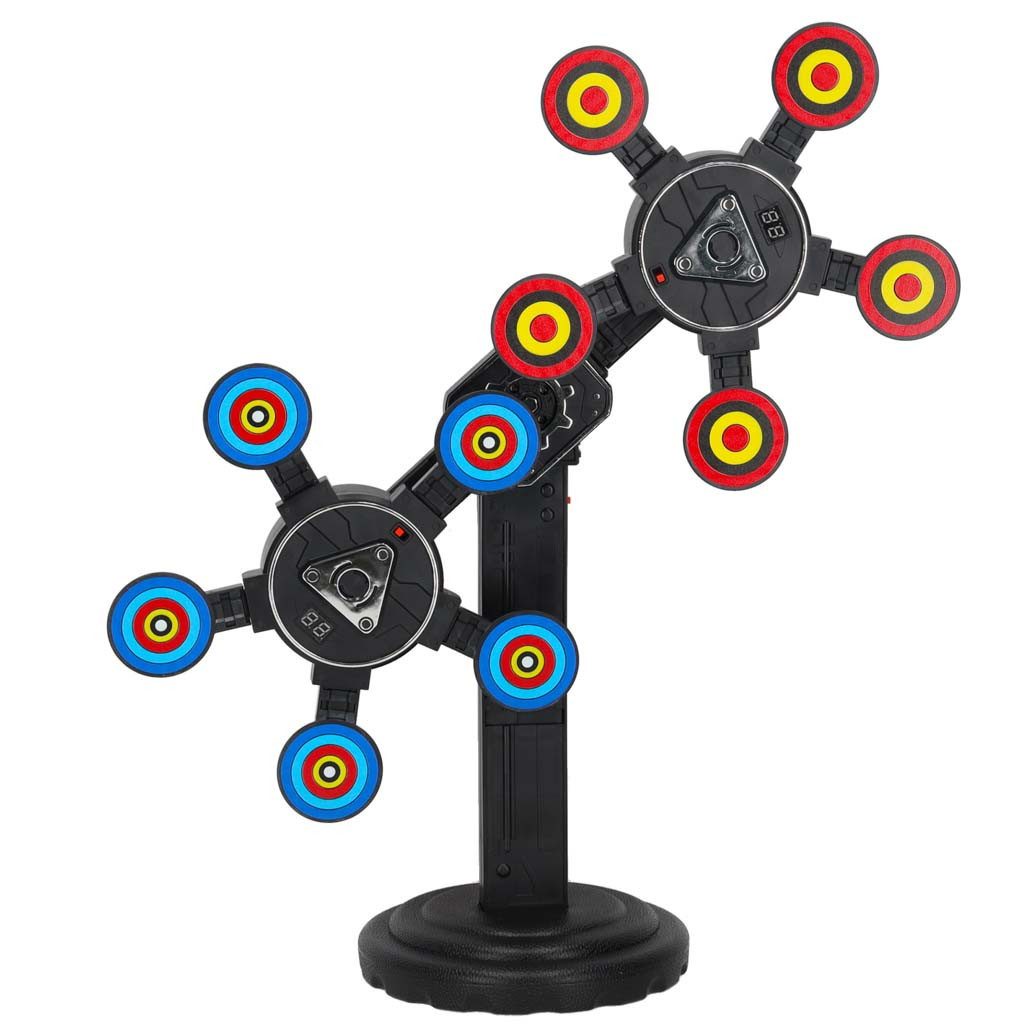 Ikonka Zielscheibe Schießscheibe Trainingsziel Zielschießen, (Spar-Set, 1-tlg., 46 x 42 cm beweglich), Punkteanzeige, bewegliche Ziele, Signalton
